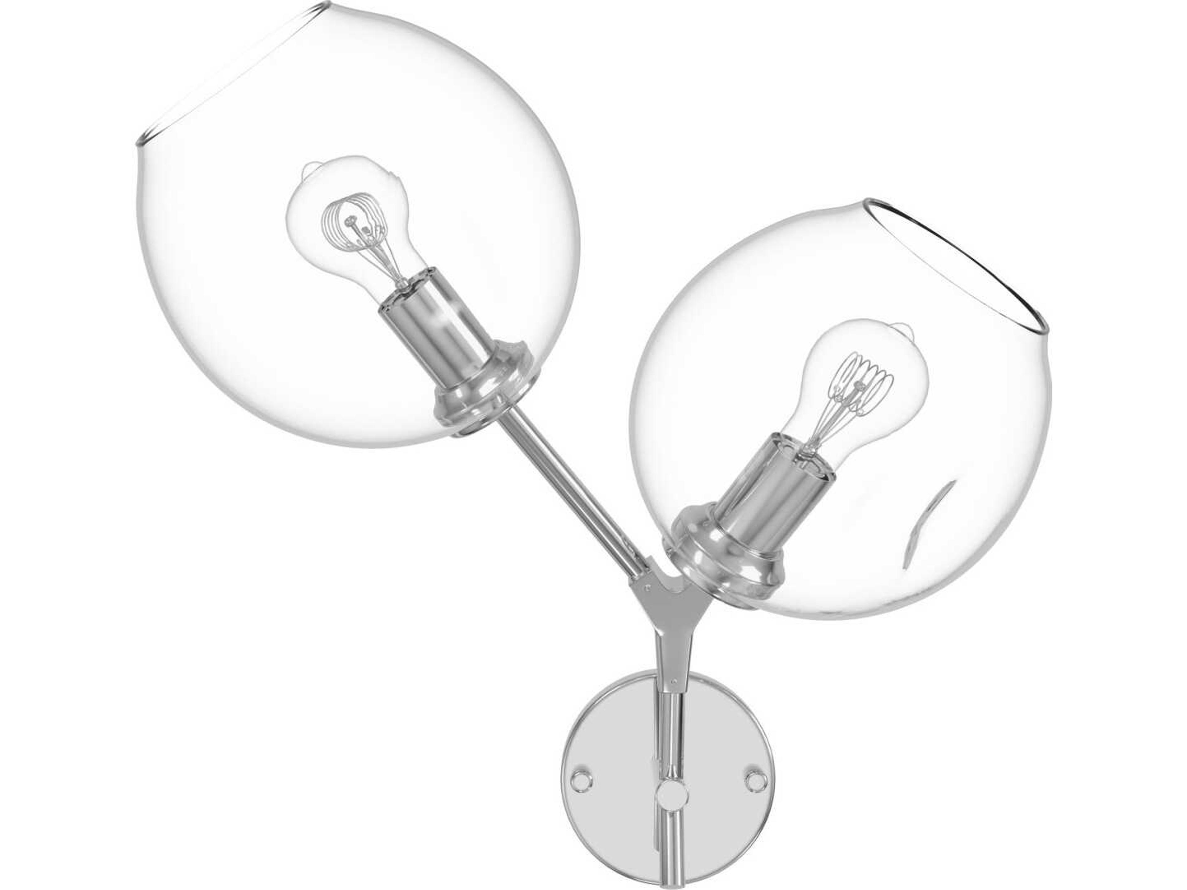 Fairfax Ave Wall Sconce Chrome Two Light