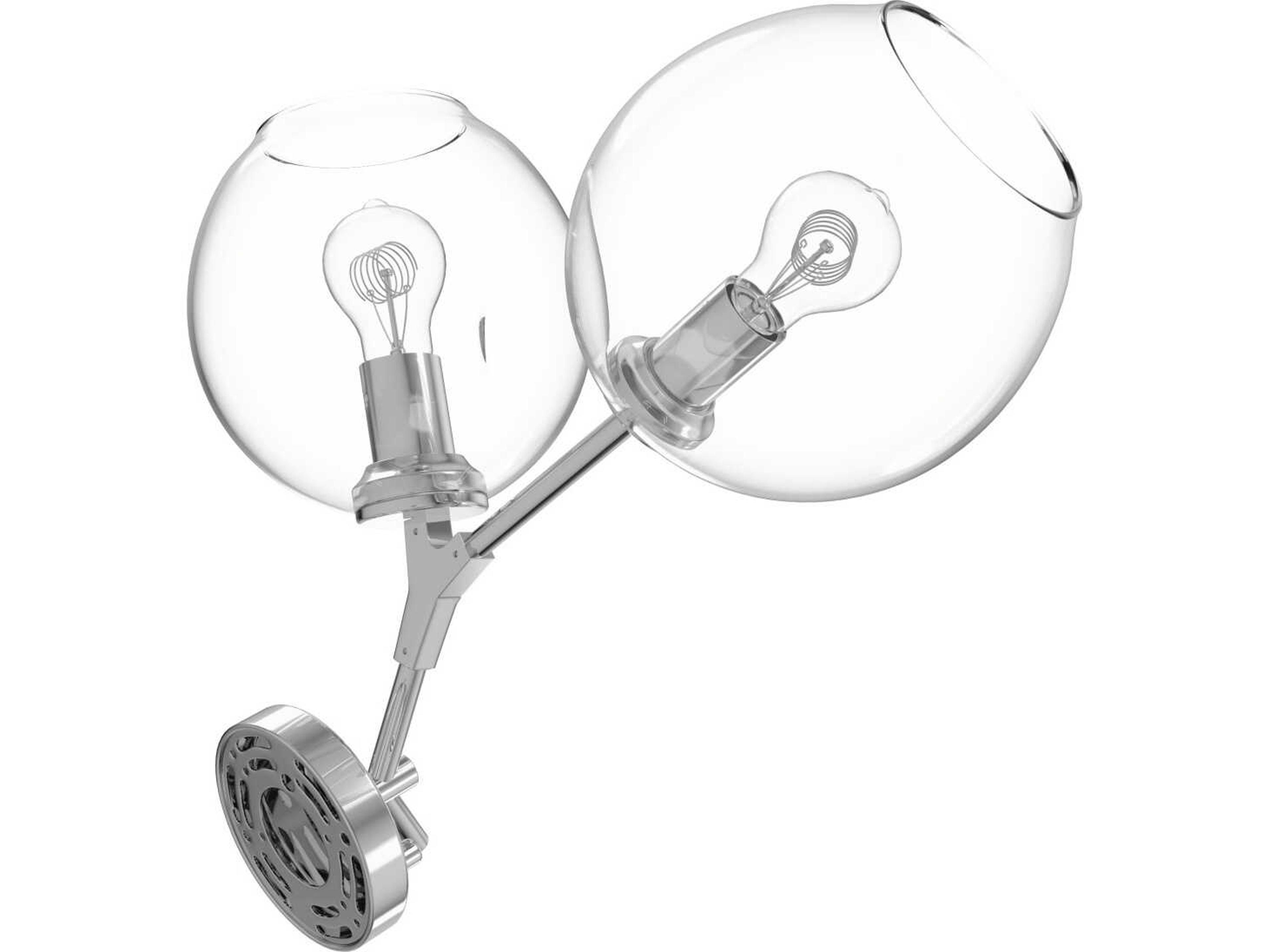 Avenue Lighting Fairfax Ave 2-Light Matte Chrome Wall Sconce