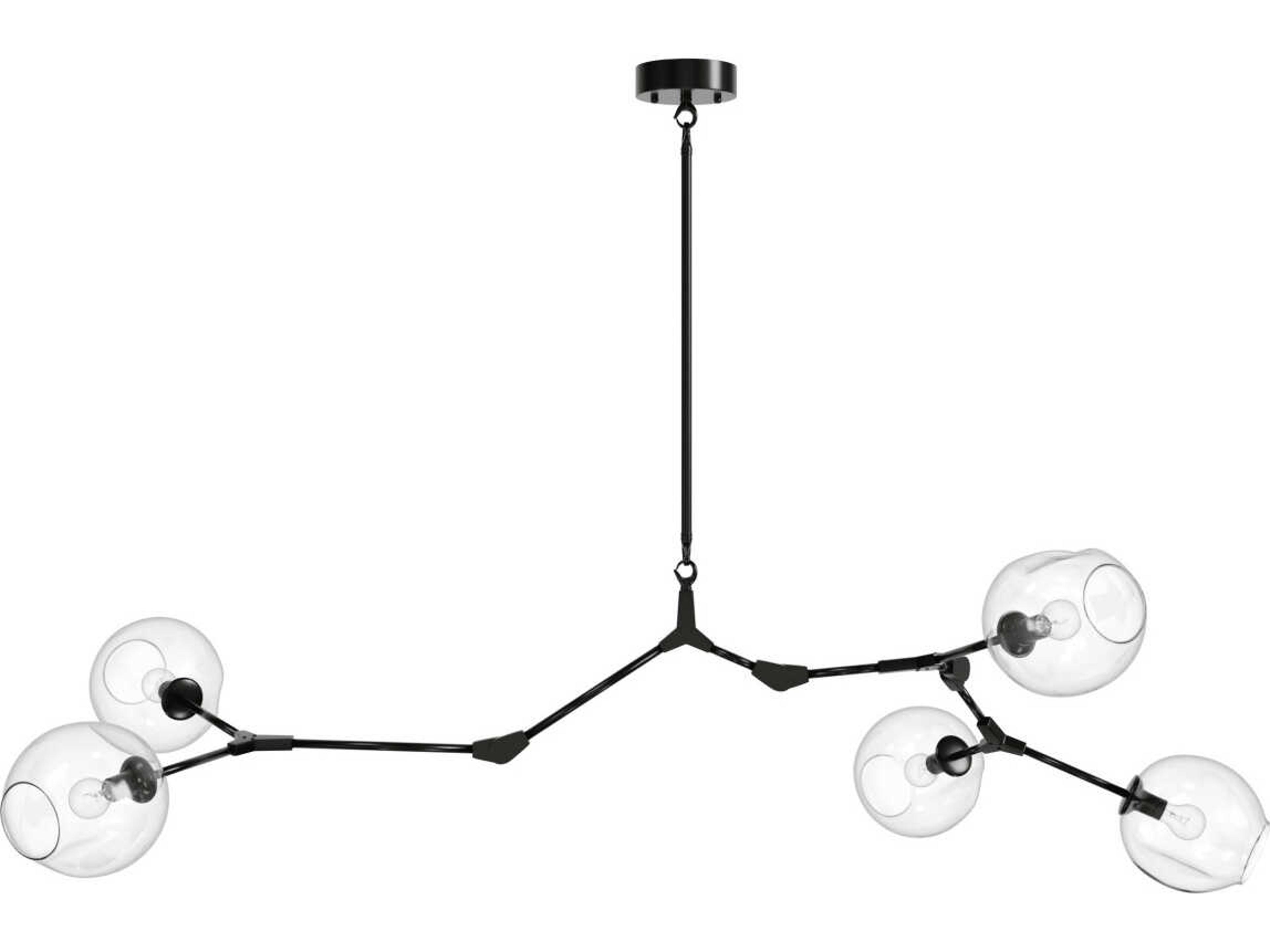 Fairfax Ave 5 Light Chandelier Dark Bronze Globe