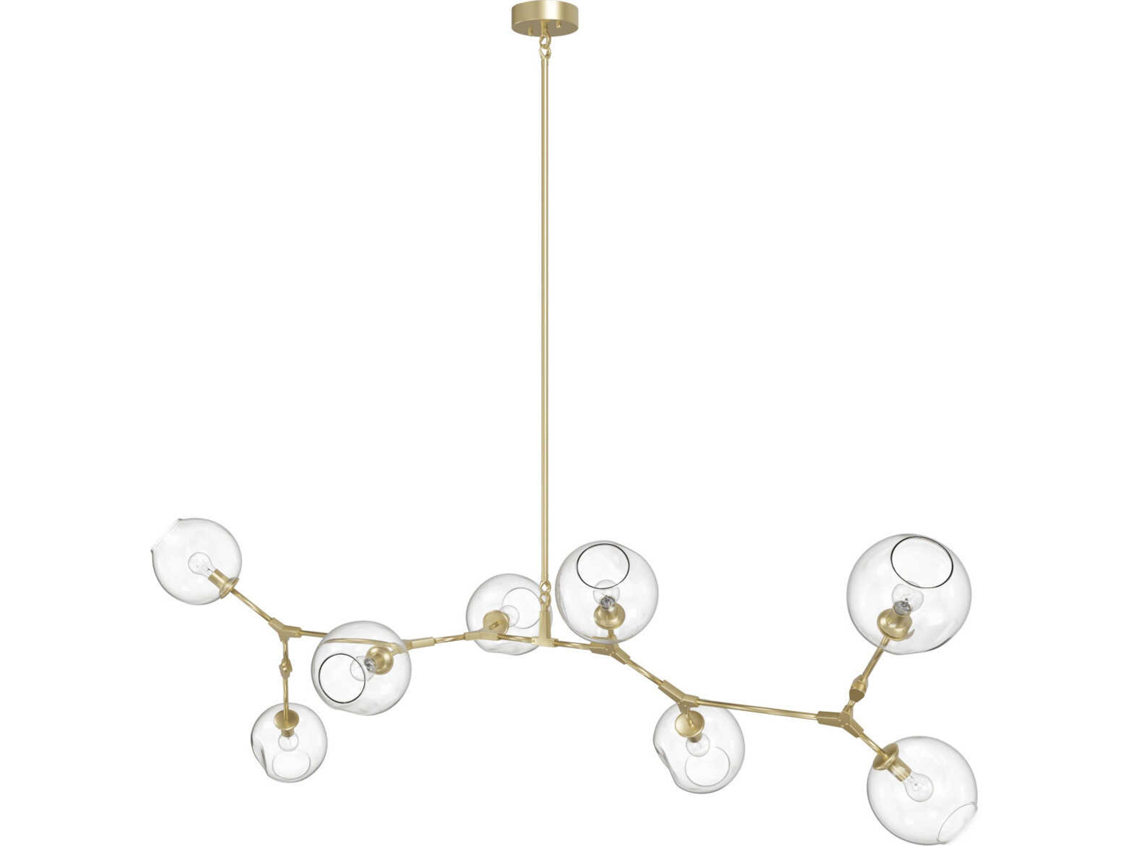 Avenue Lighting Fairfax Ave 8-Light Brushed Brass Globe Island Pendant