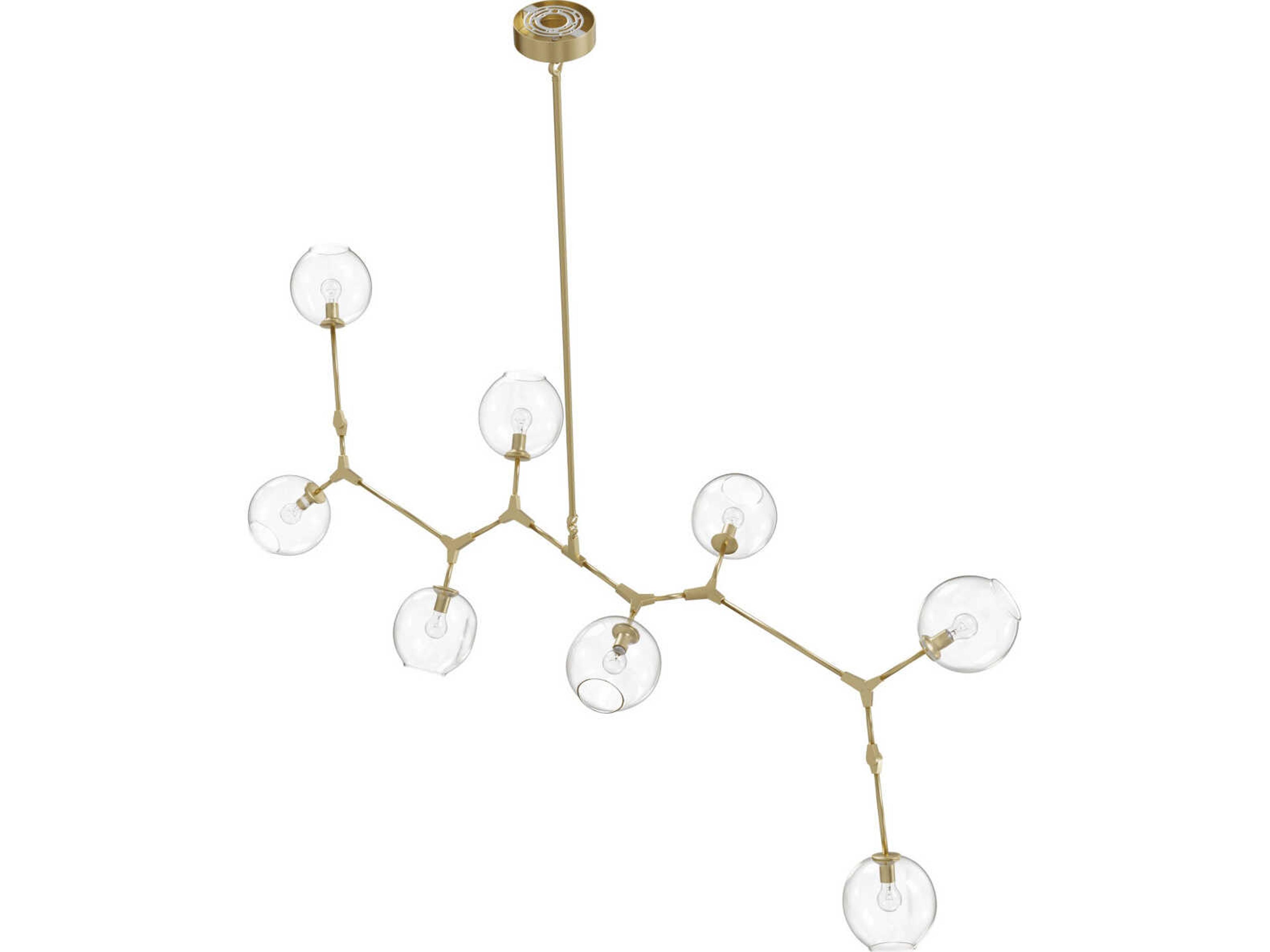 Avenue Lighting Fairfax Ave 8-Light Brushed Brass Globe Island Pendant