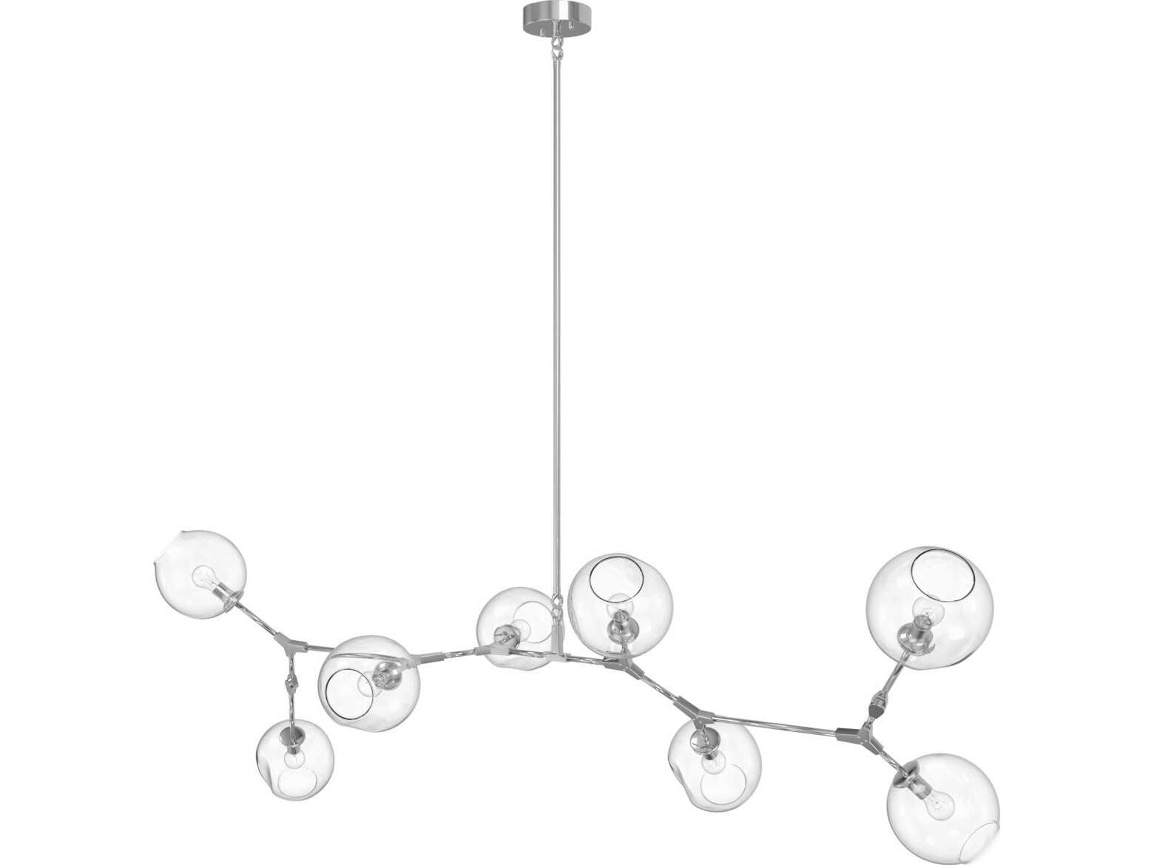 Avenue Lighting Fairfax Ave 8-Light Matte Chrome Globe Island Pendant