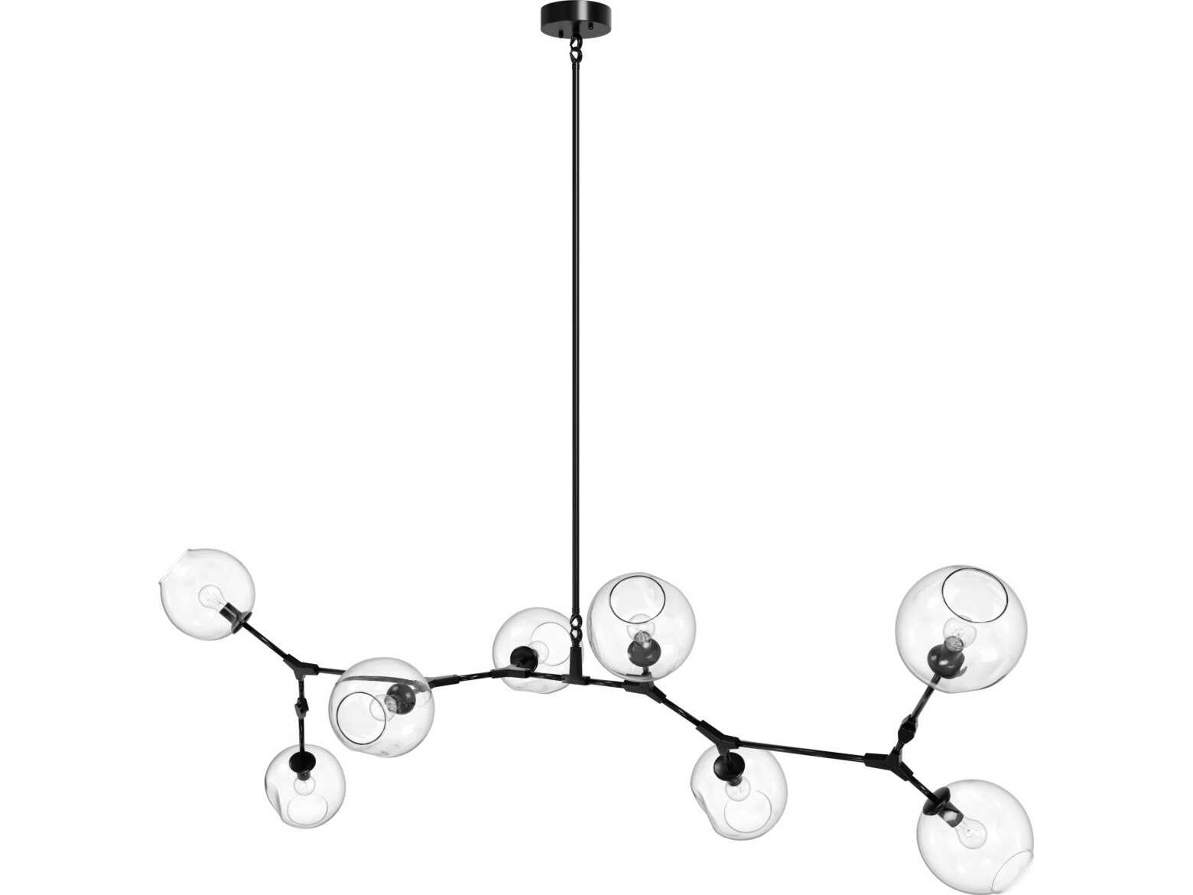 Avenue Lighting Fairfax Ave 8-Light Dark Bronze Black Globe Island Pendant