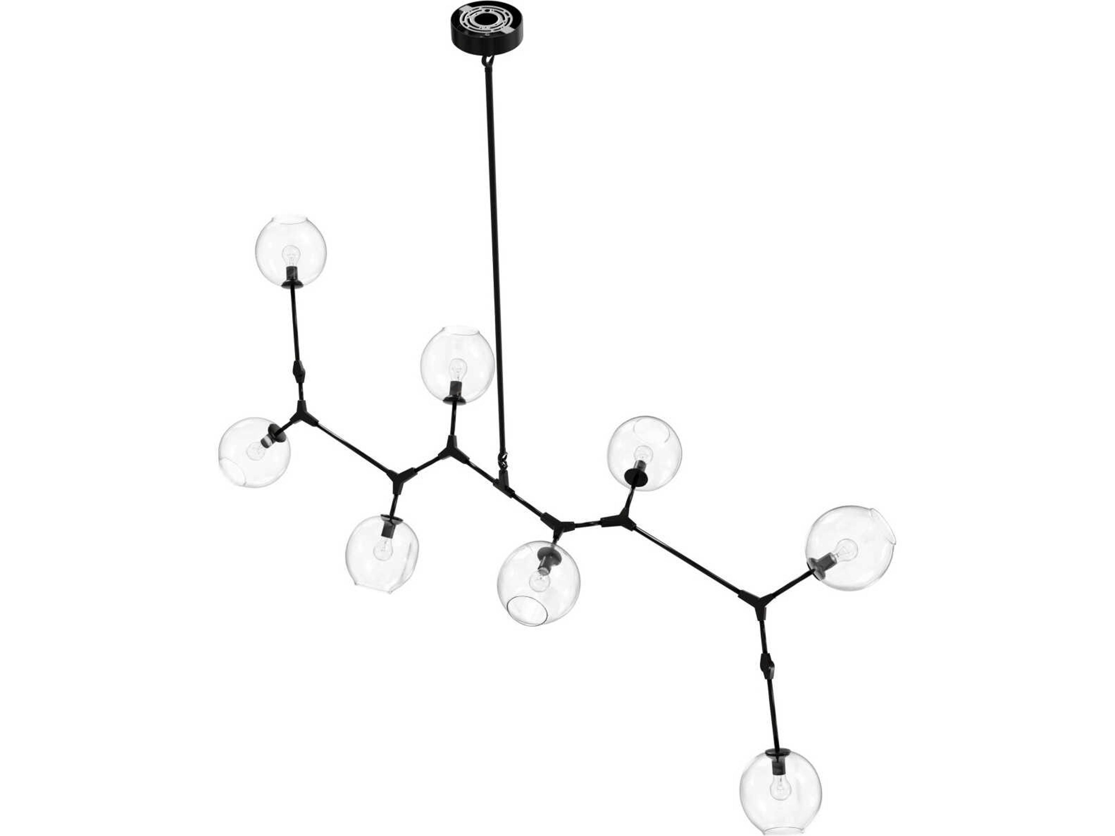 Avenue Lighting Fairfax Ave 8-Light Dark Bronze Black Globe Island Pendant