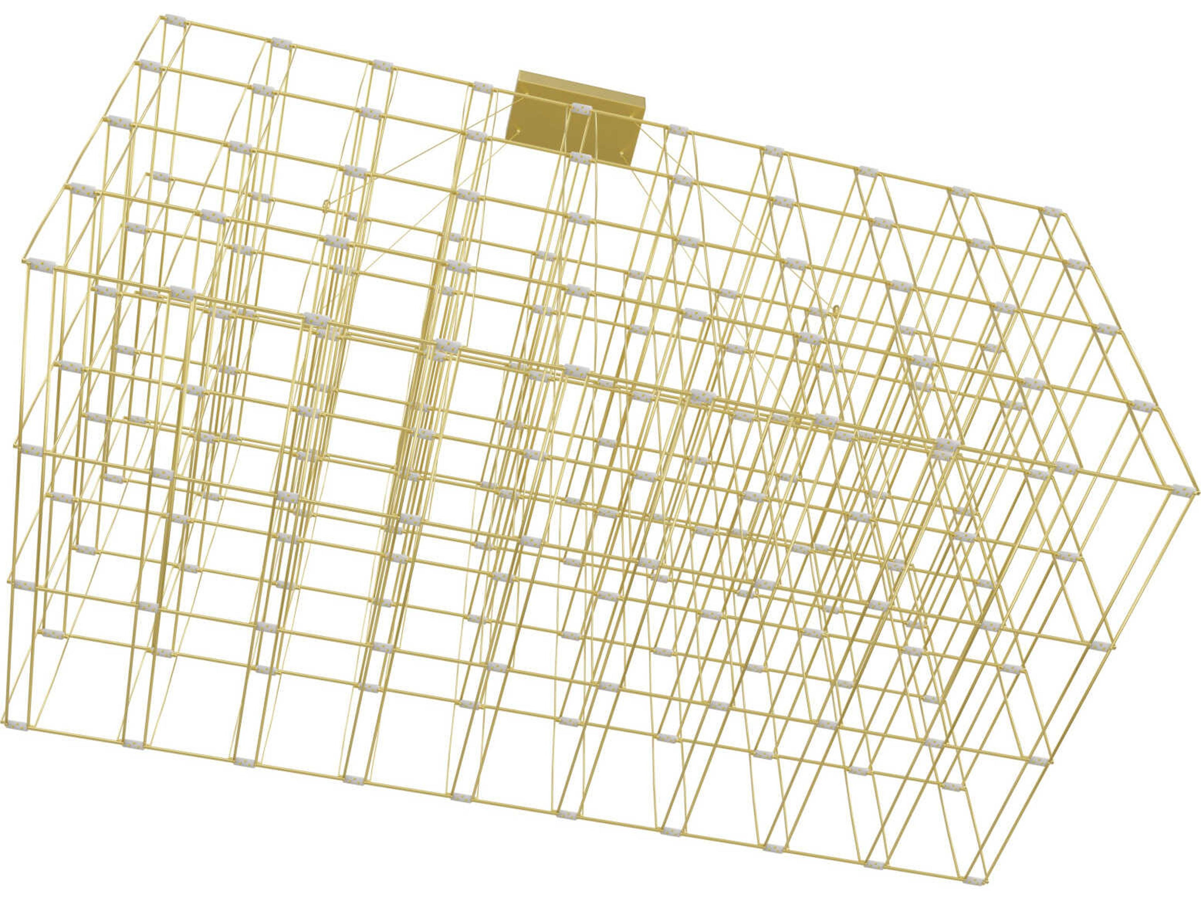 Avenue Lighting Argyle Ave 112-Light Gold Geometric Linear Island Pendant