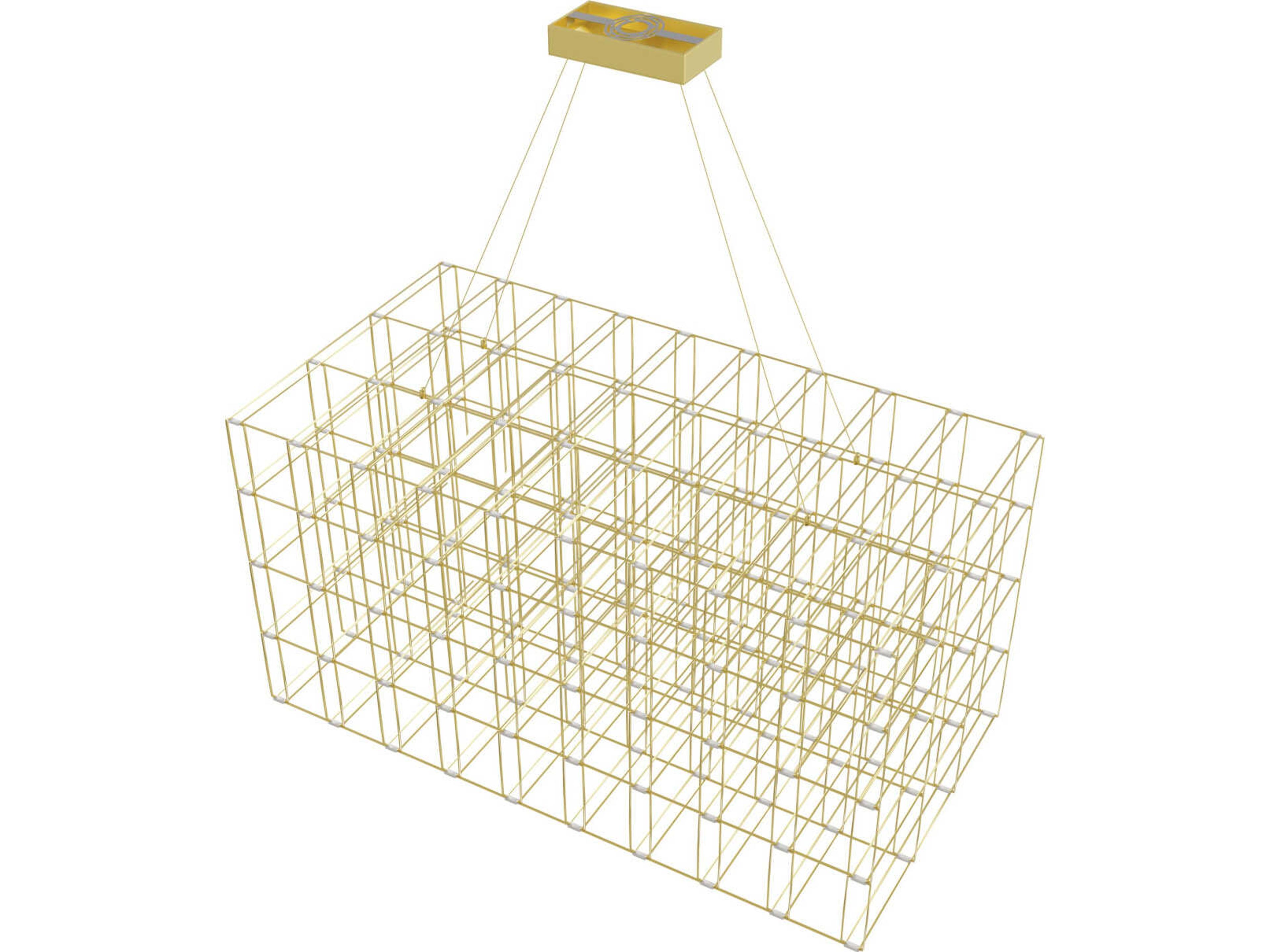 Avenue Lighting Argyle Ave 112-Light Gold Geometric Linear Island Pendant