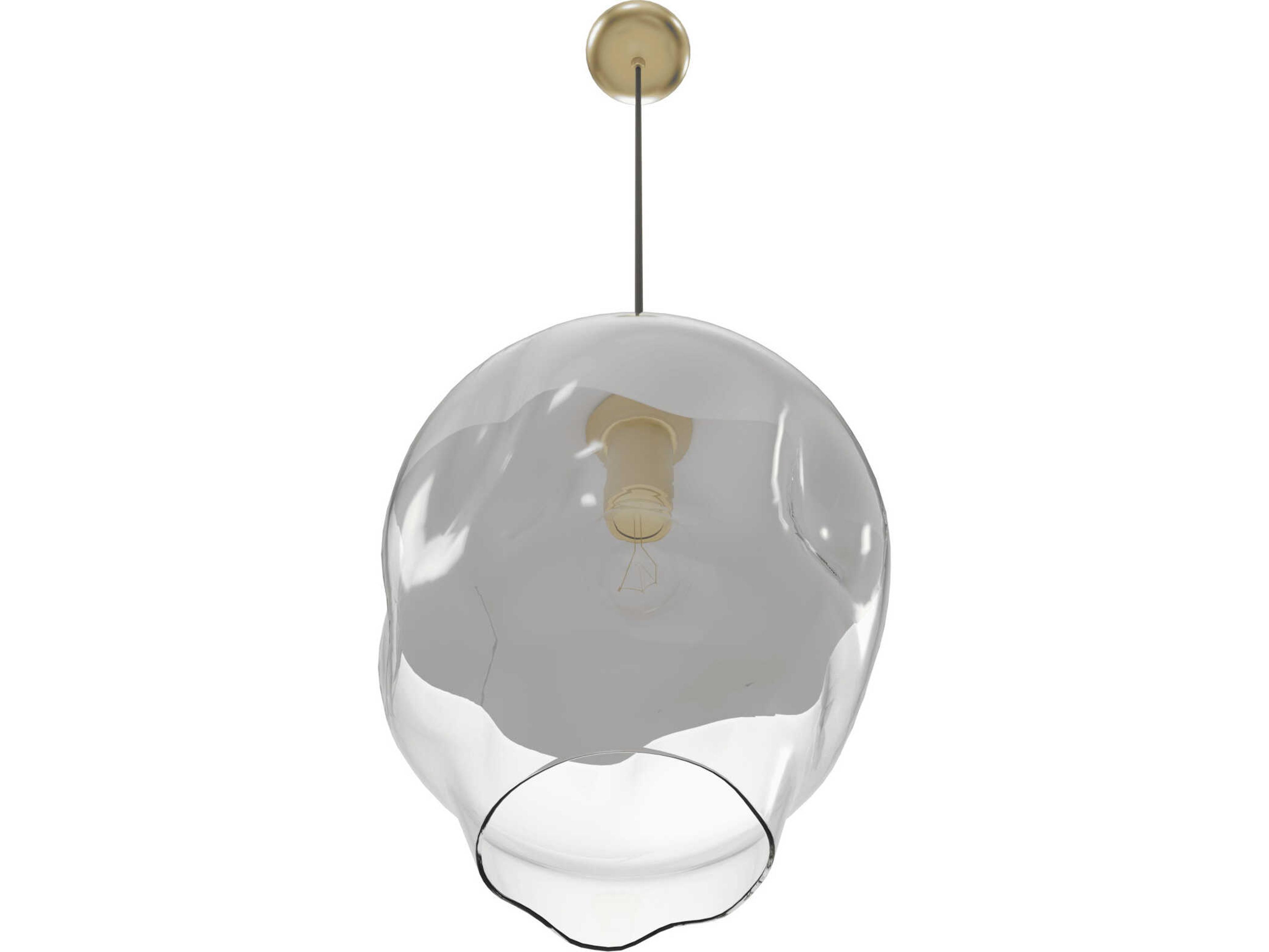 Avenue Lighting Sonoma Ave 1-Light Brushed Brass White Mini Pendant