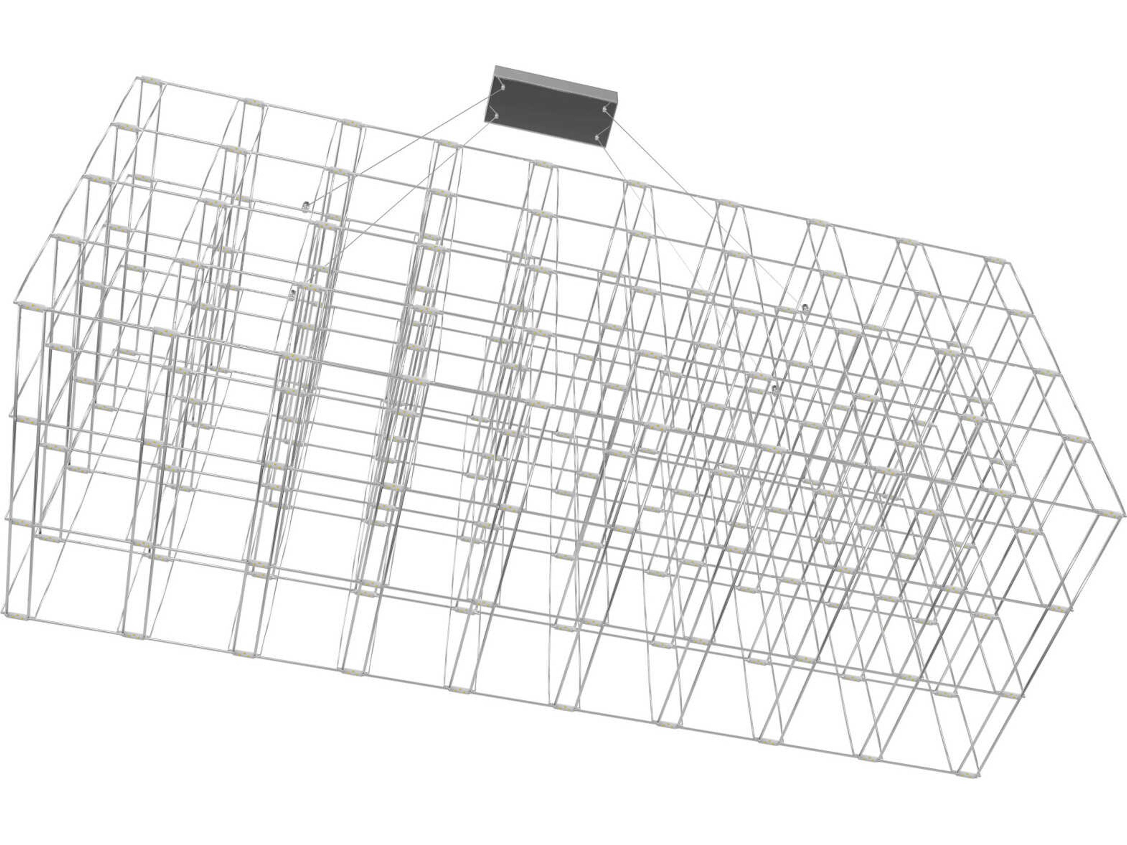 Avenue Lighting Argyle Ave 200-Light Chrome Geometric Linear Island Pendant