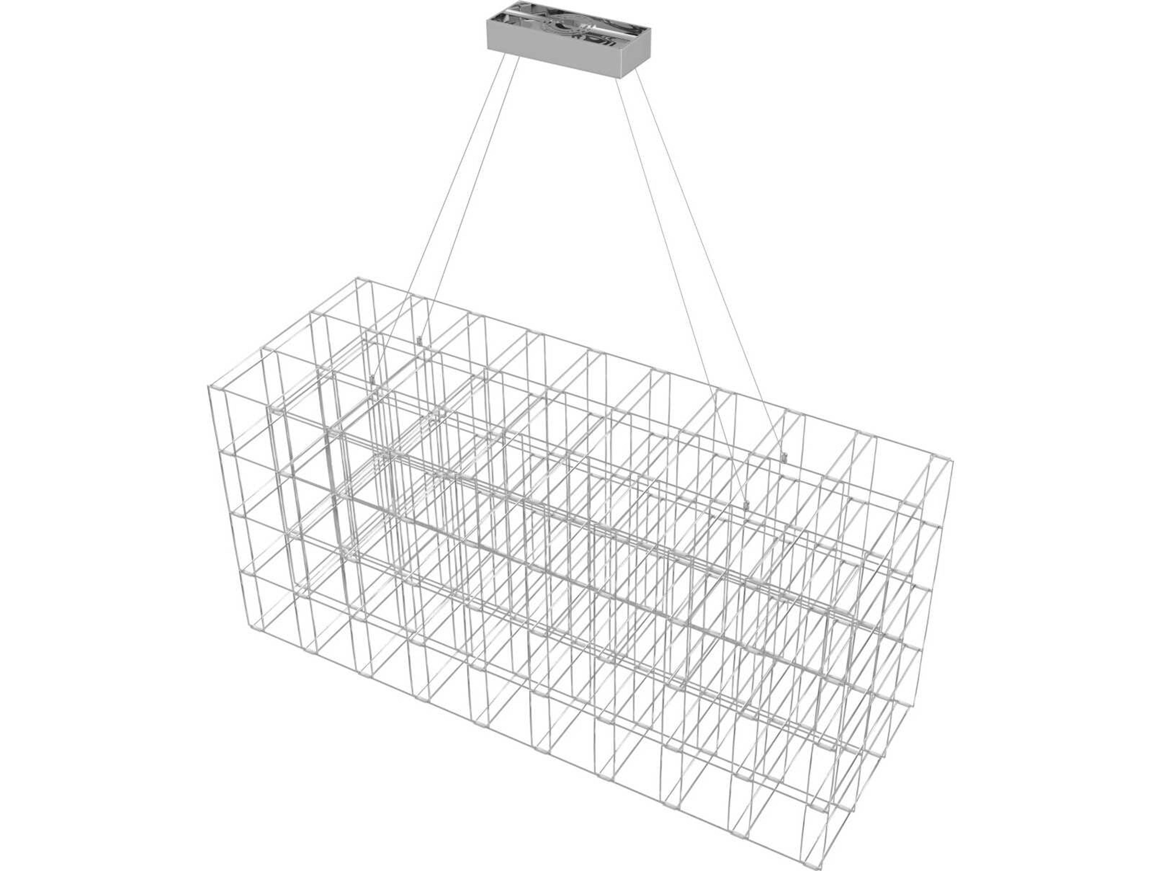 Avenue Lighting Argyle Ave 200-Light Chrome Geometric Linear Island Pendant