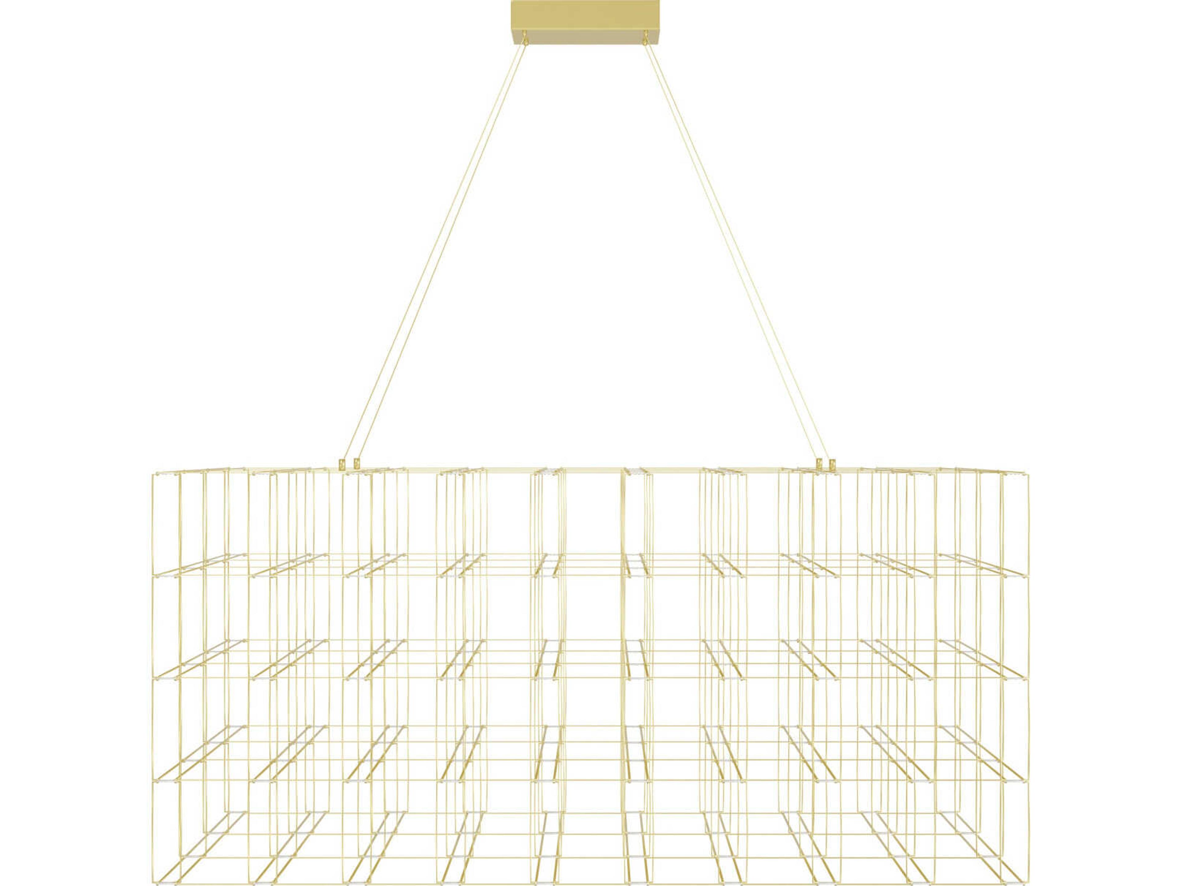 Argyle Ave 200 Light LED Linear Chandelier in Gold