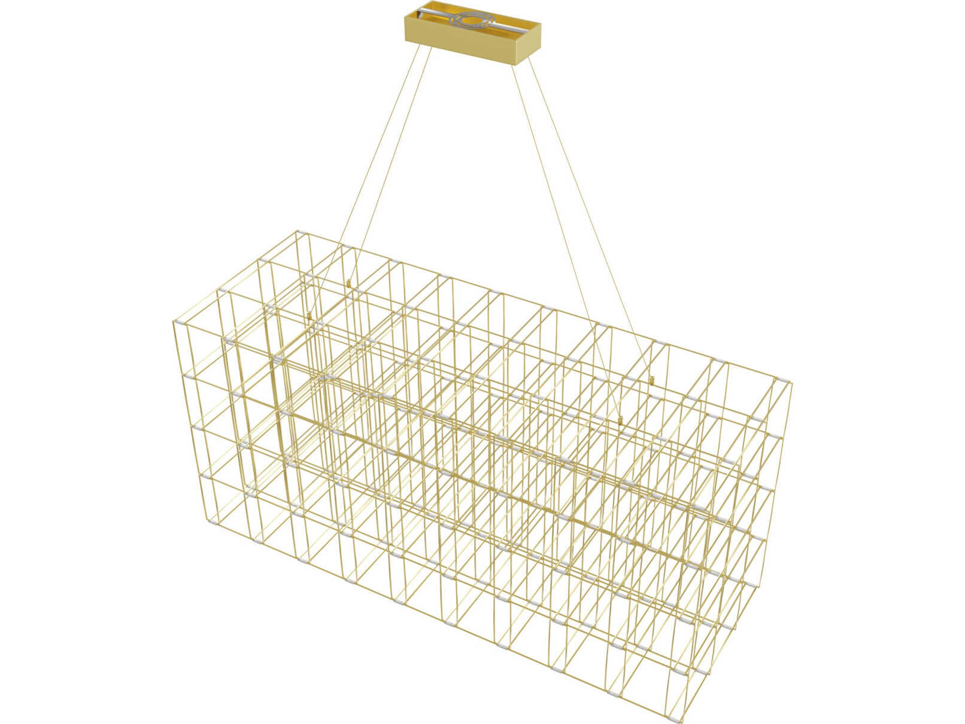 Avenue Lighting Argyle Ave 200-Light Gold Geometric Linear Island Pendant