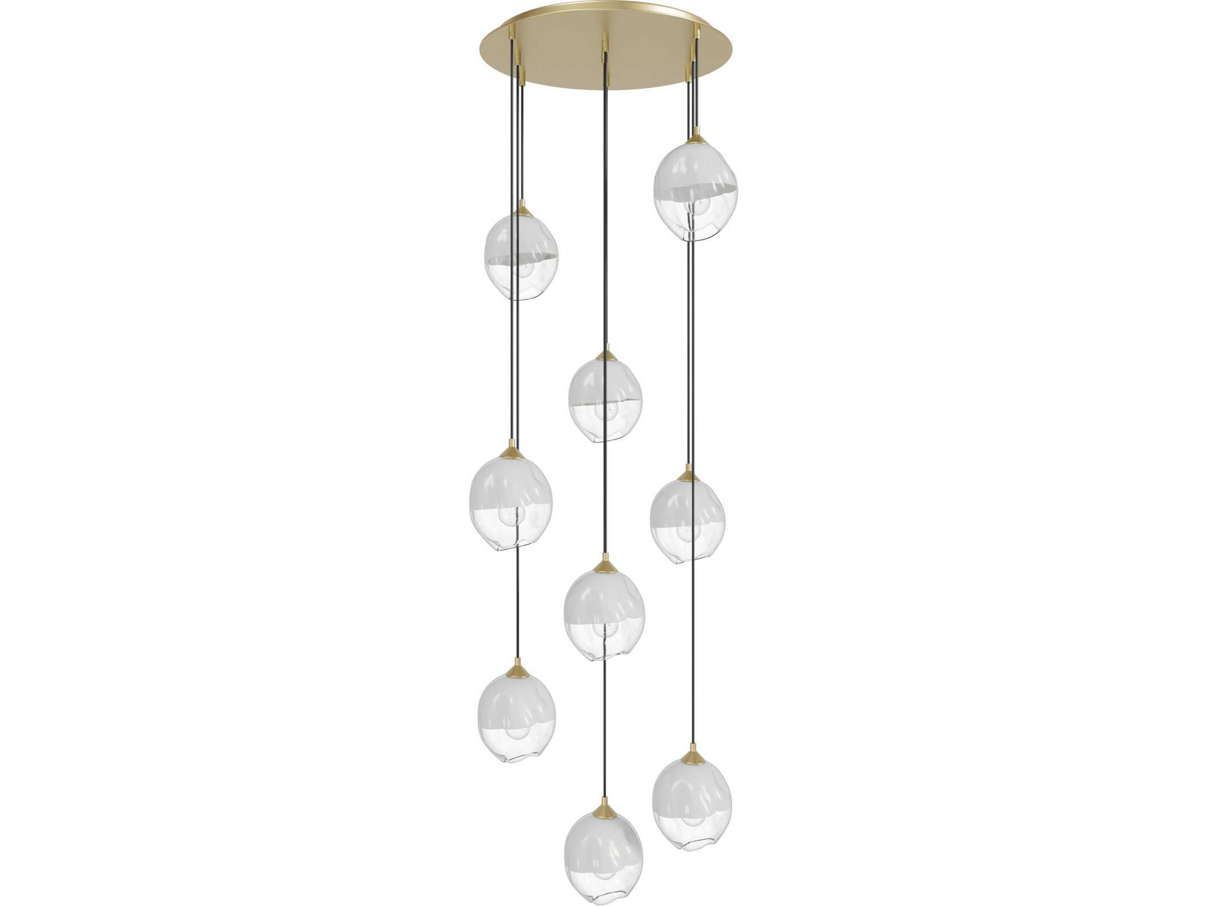 Sonoma Ave 9 Light Multi Port Pendant Brushed Brass