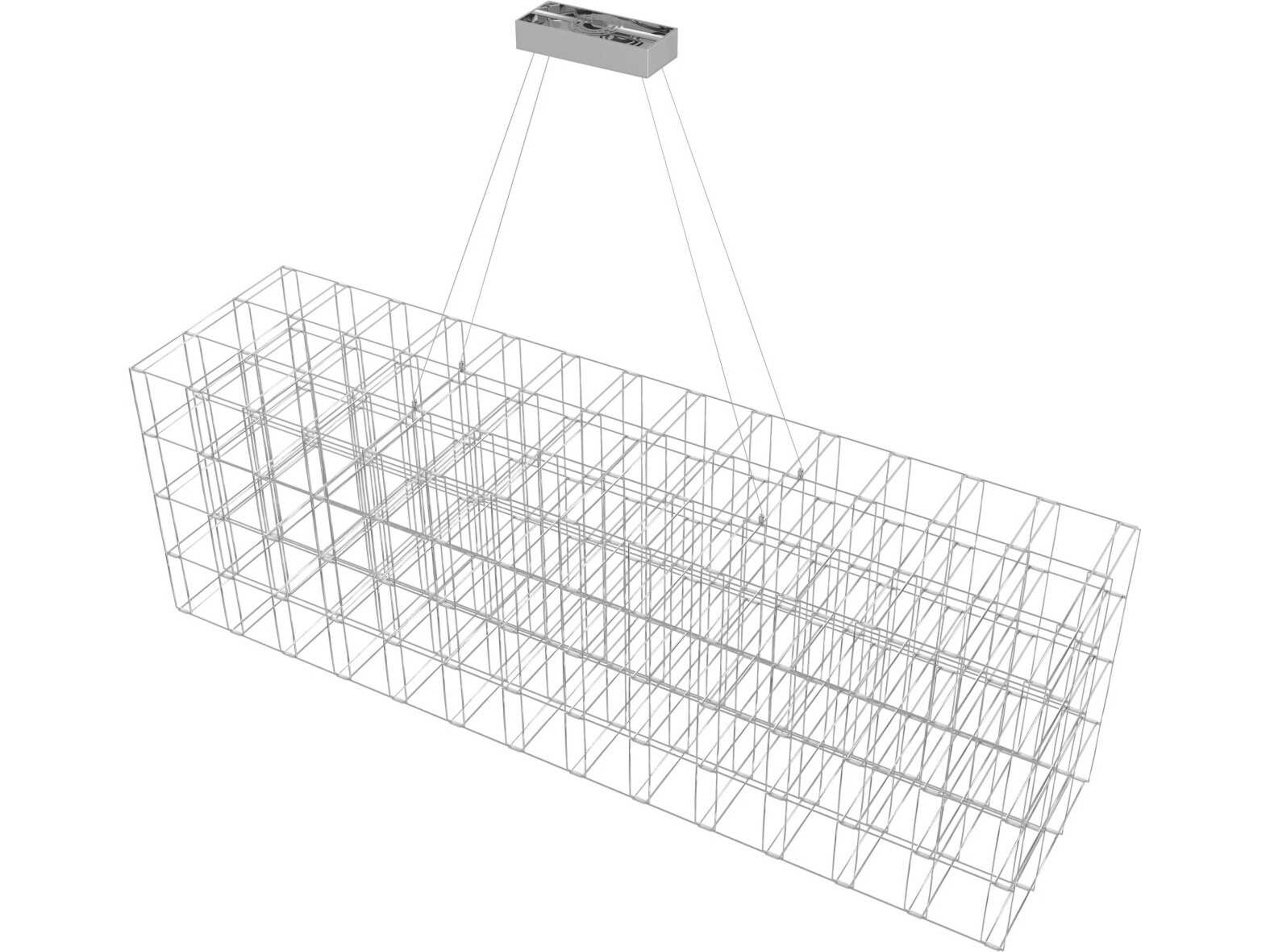 Avenue Lighting Argyle Ave 260-Light Chrome Geometric Linear Island Pendant