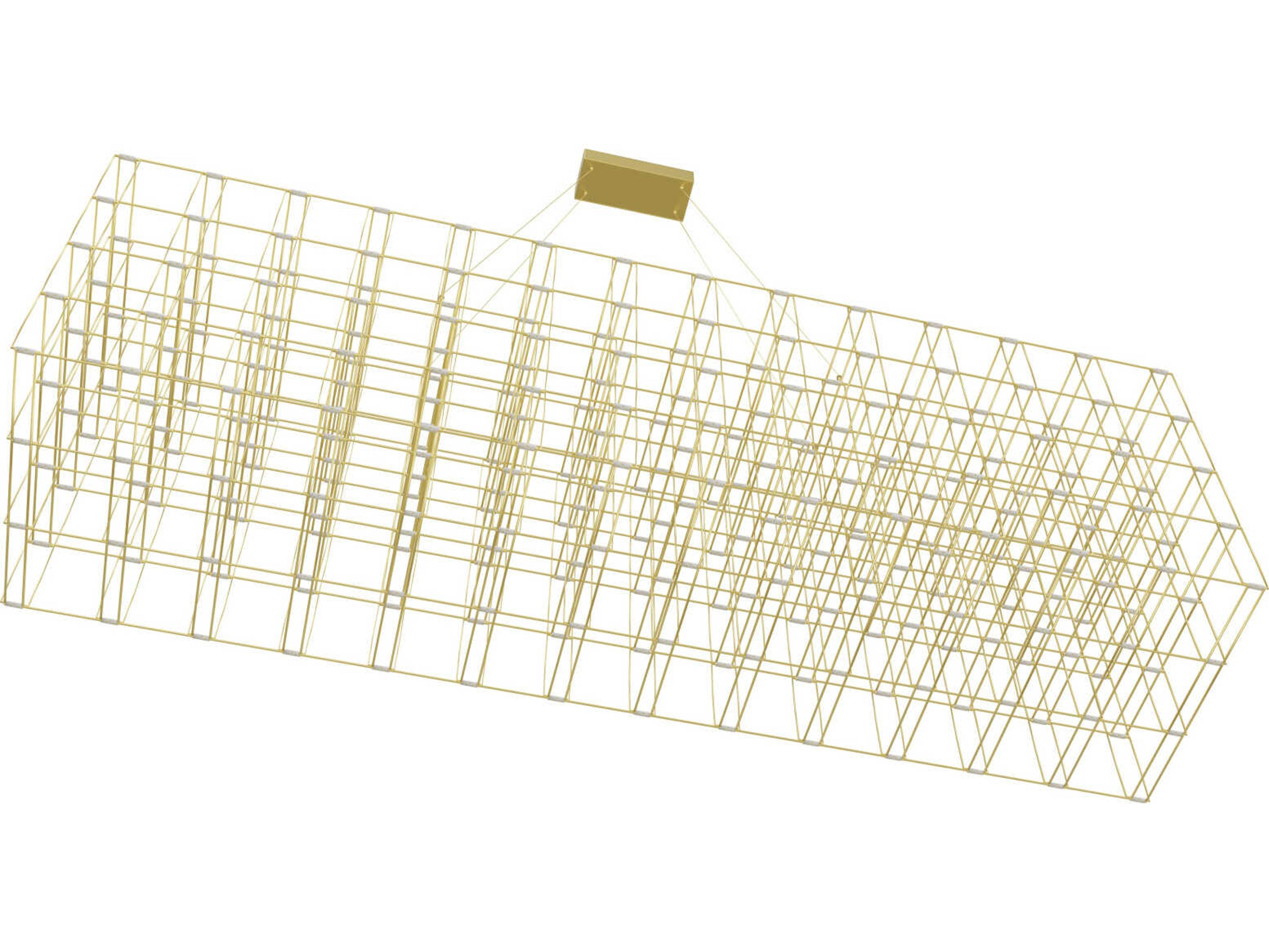 Avenue Lighting Argyle Ave 260-Light Gold Geometric Linear Island Pendant