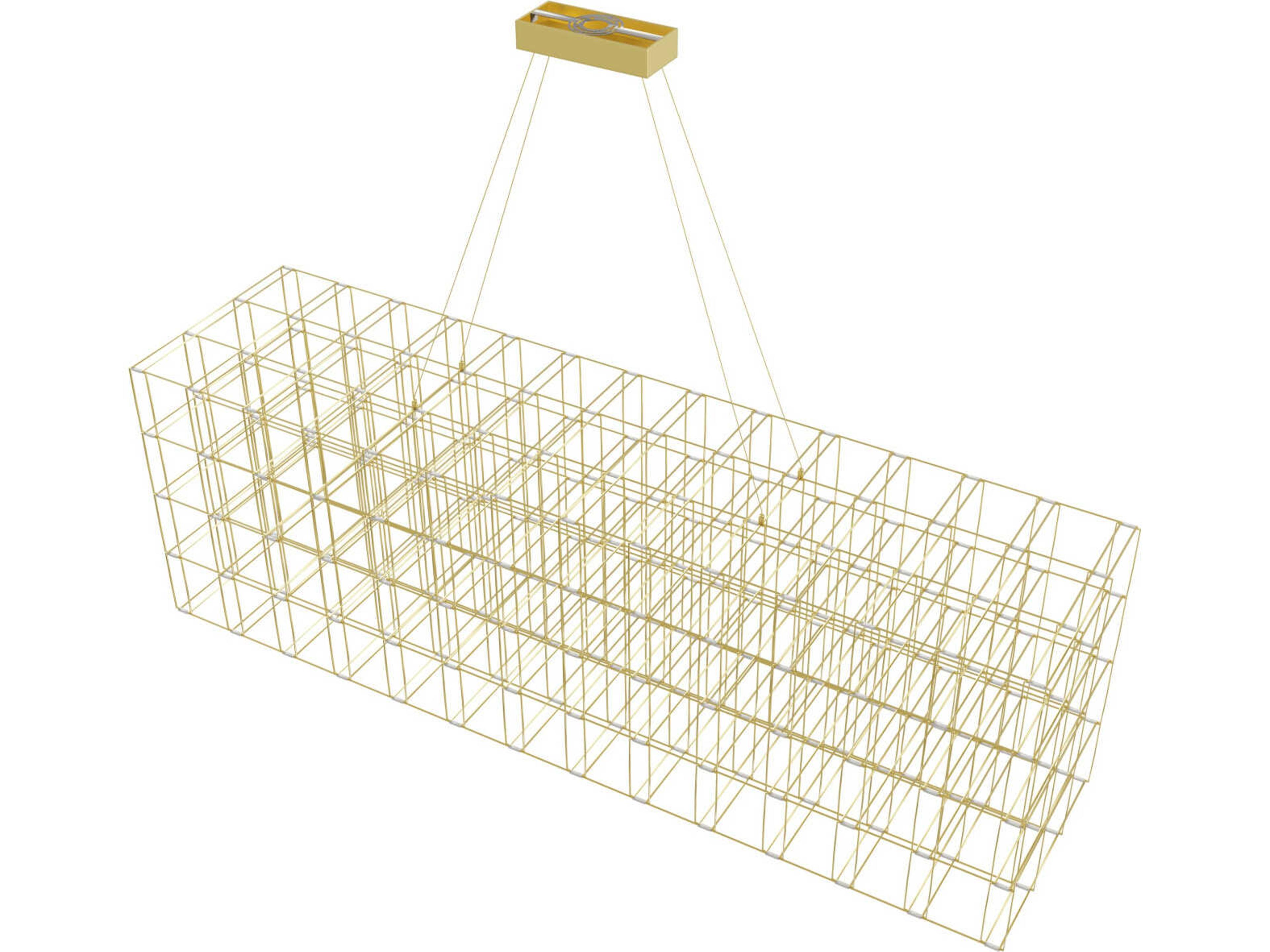 Avenue Lighting Argyle Ave 260-Light Gold Geometric Linear Island Pendant