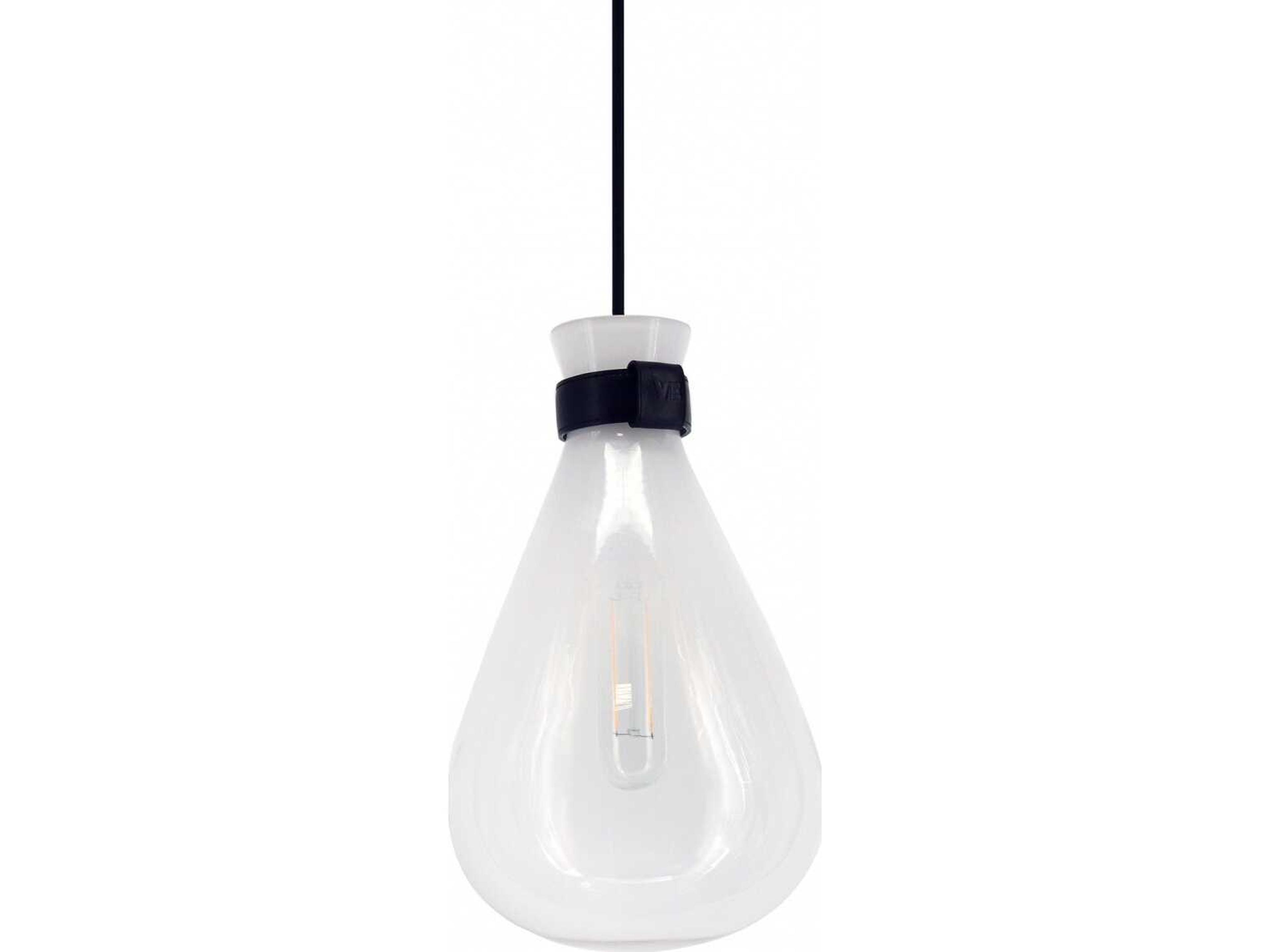 Avenue Lighting Del Mar 1-Light White Clear Mini Pendant