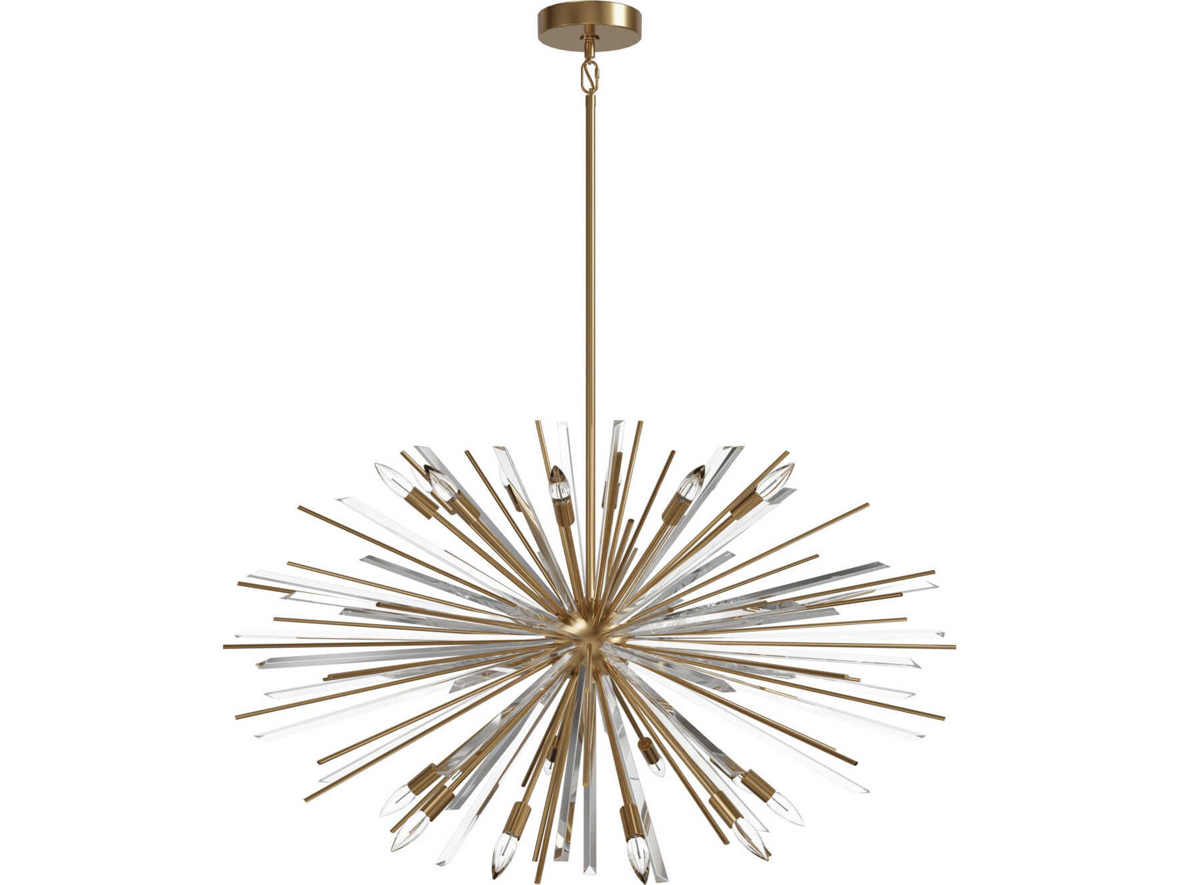 Palisades Ave. 60-Inch 18-Light Sputnik Chandelier in Aged Brass