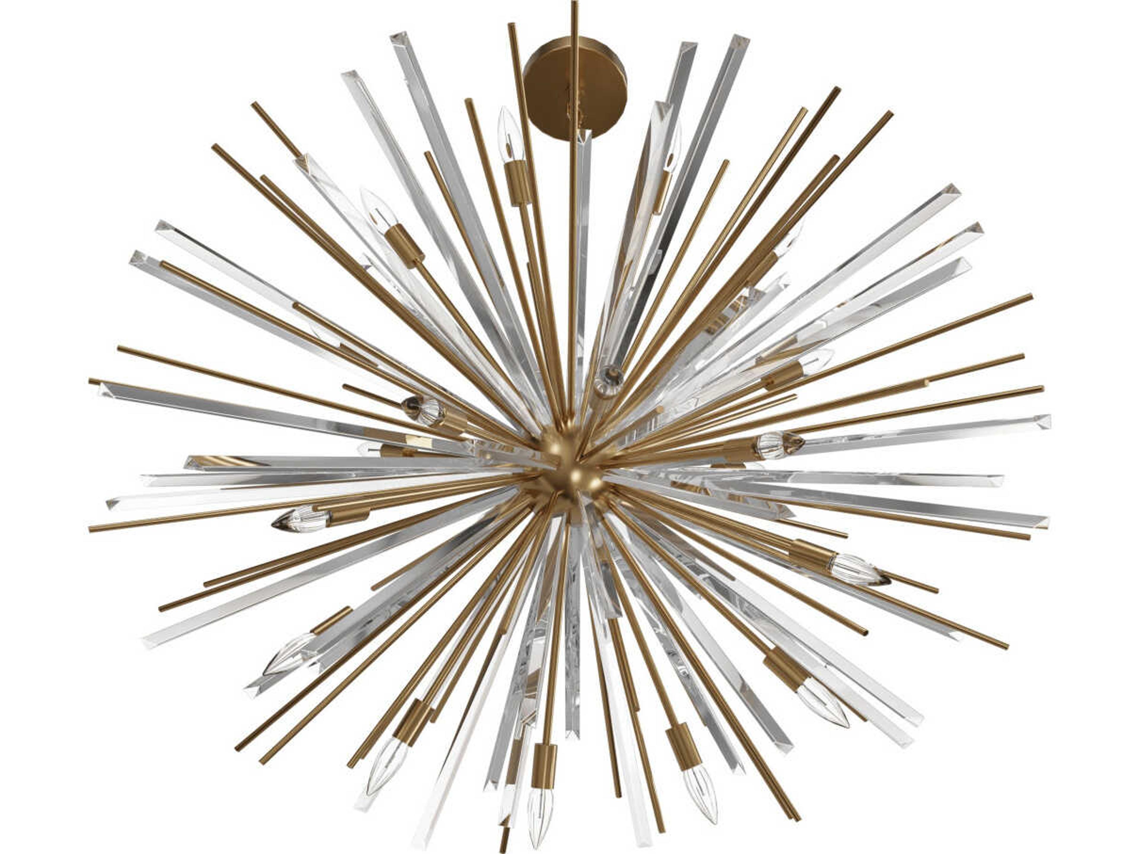 Avenue Lighting Palisades Ave 18-Light Aged Brass Sputnik Pendant