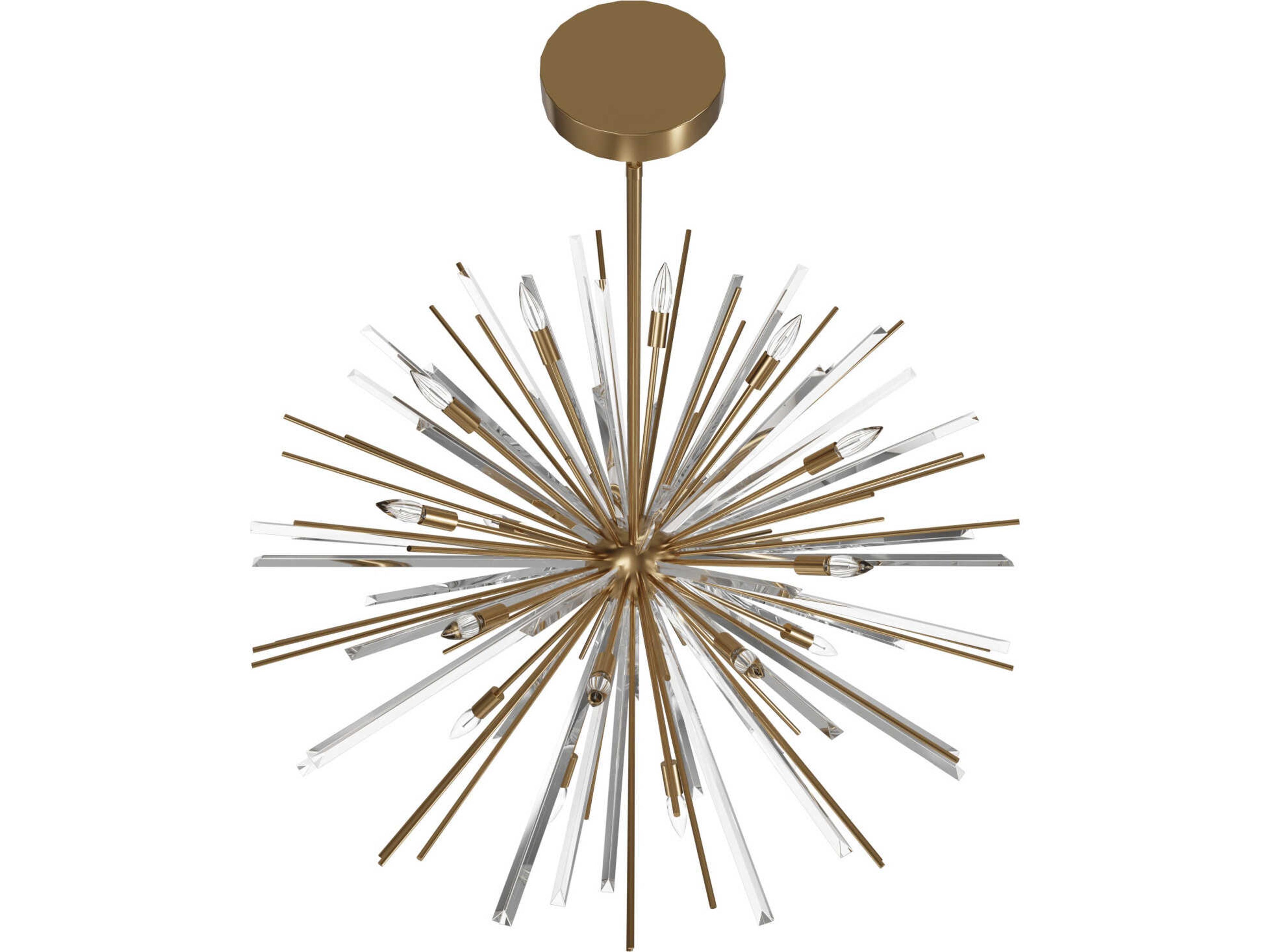 Avenue Lighting Palisades Ave 18-Light Aged Brass Sputnik Pendant