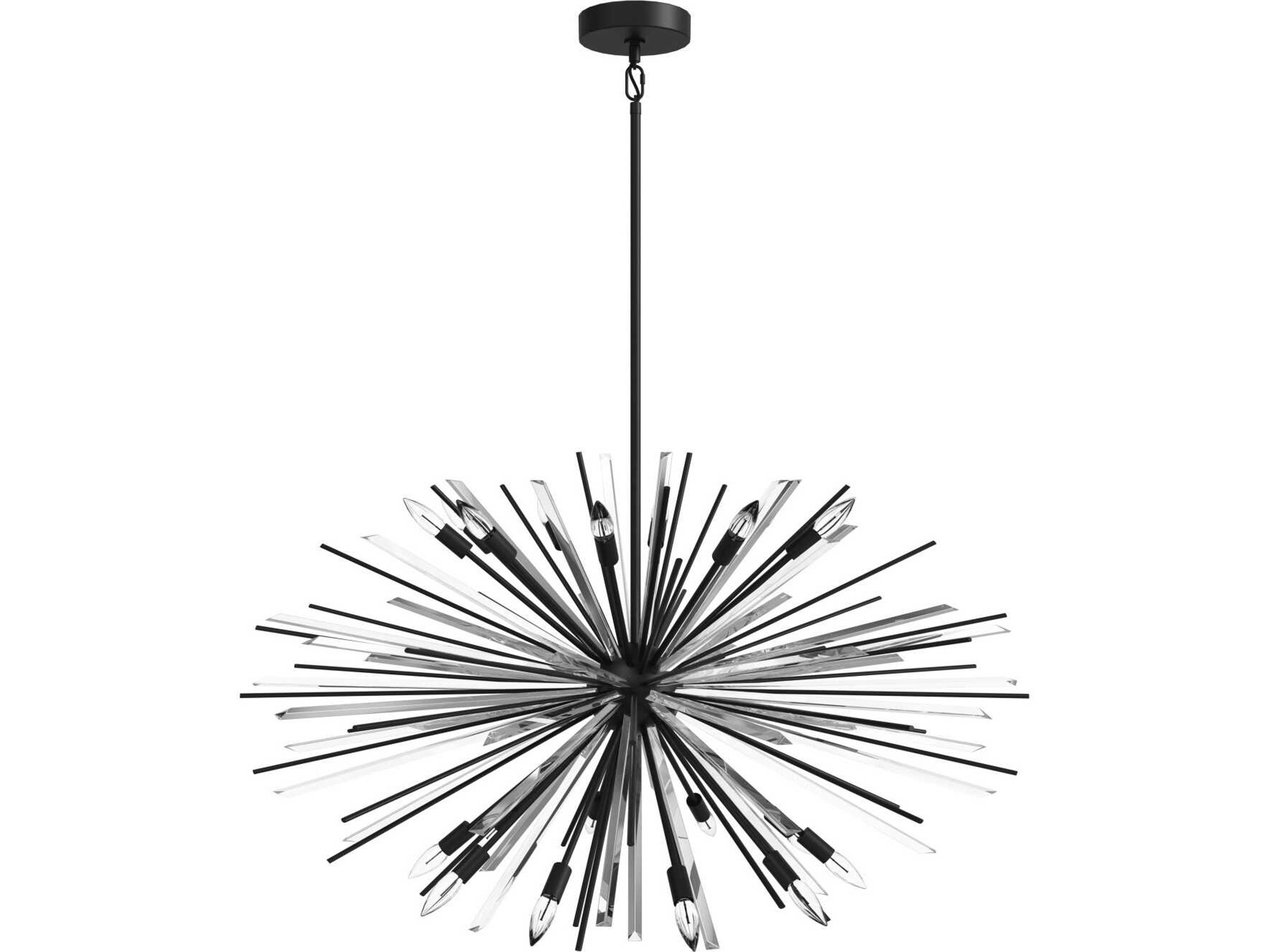 Palisades Ave 18 Light Sputnik Chandelier in Black