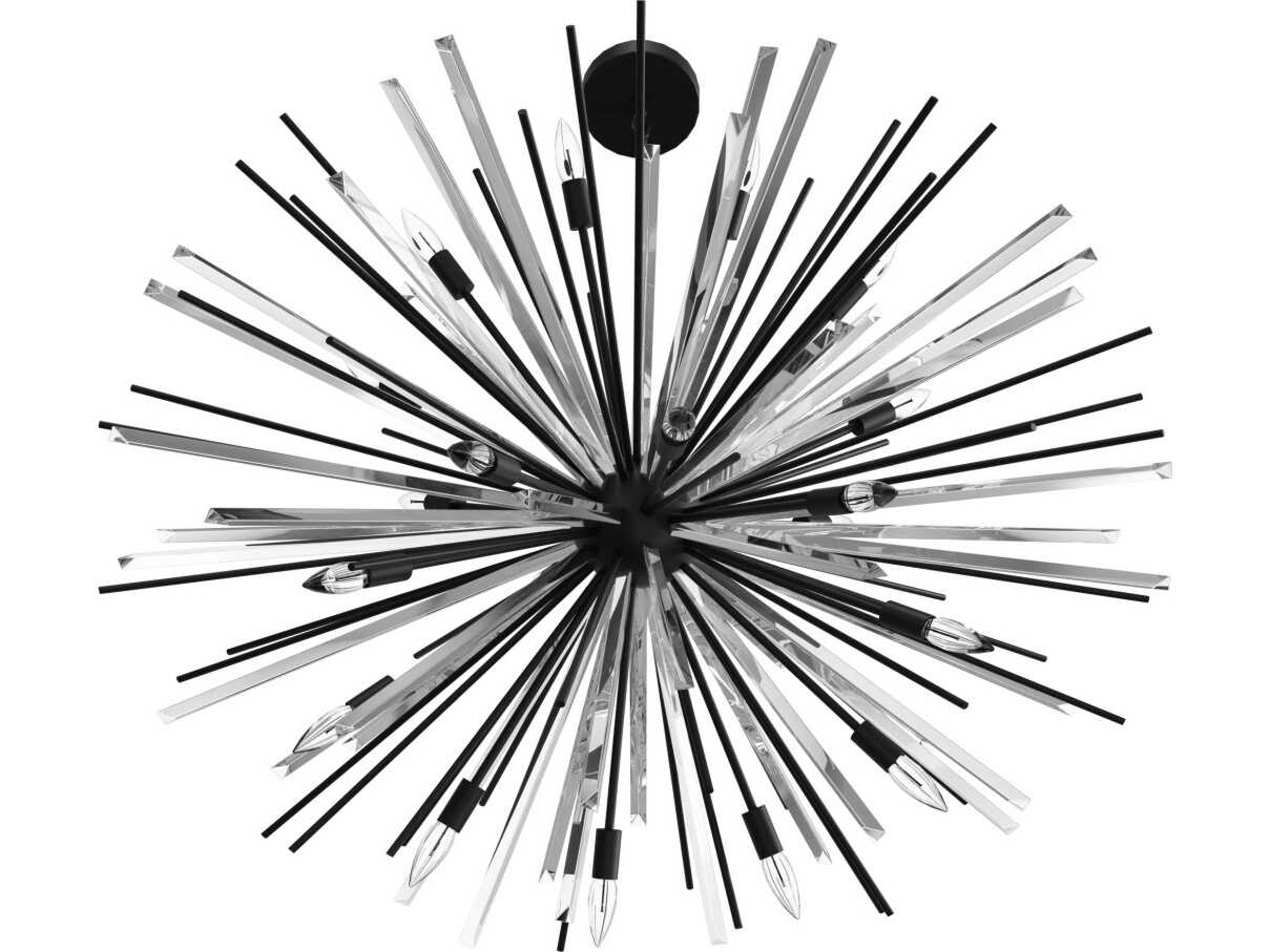 Avenue Lighting Palisades Ave 18-Light Black Sputnik Pendant