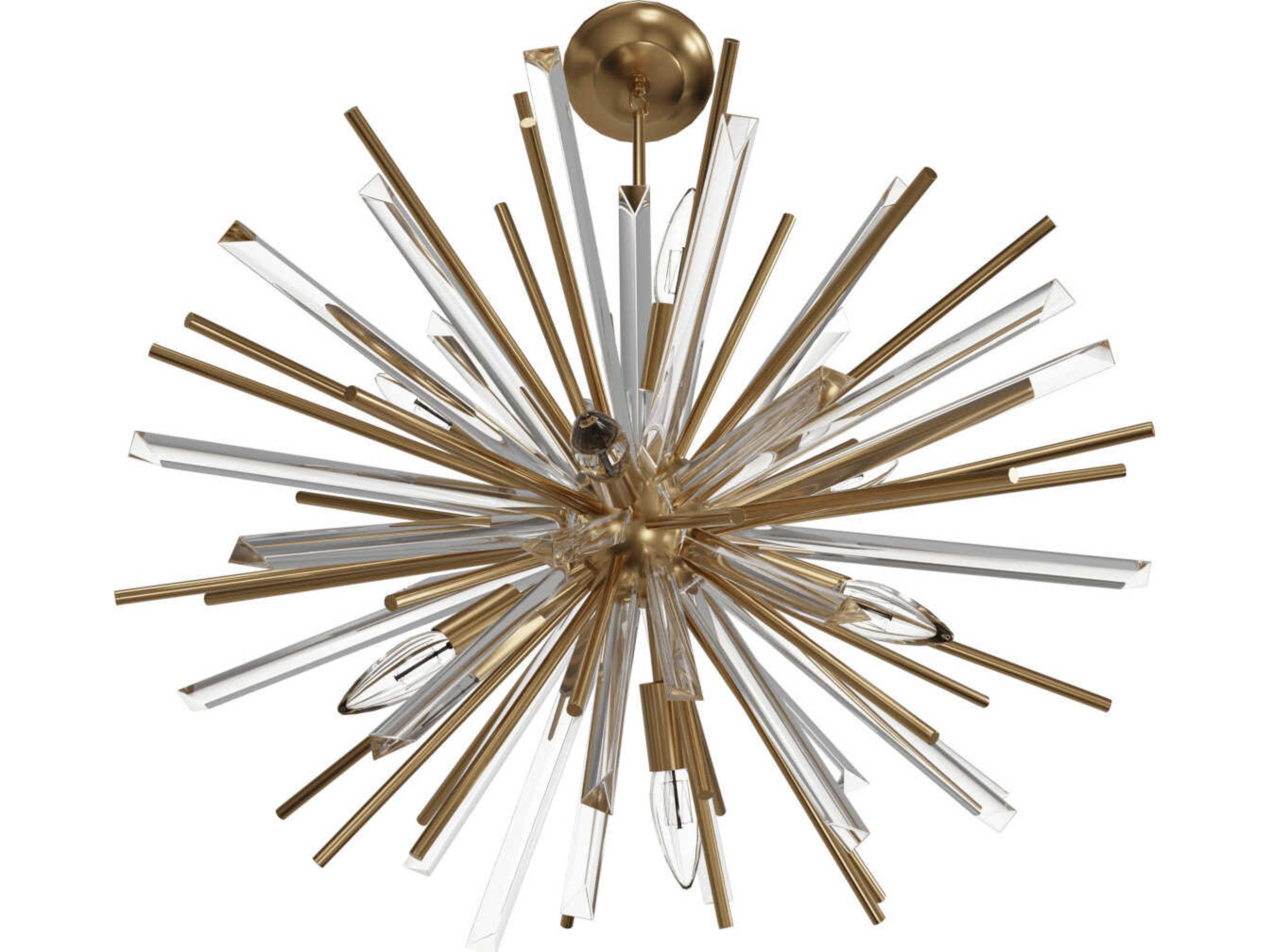 Avenue Lighting Palisades Ave 6-Light Aged Brass Sputnik Pendant
