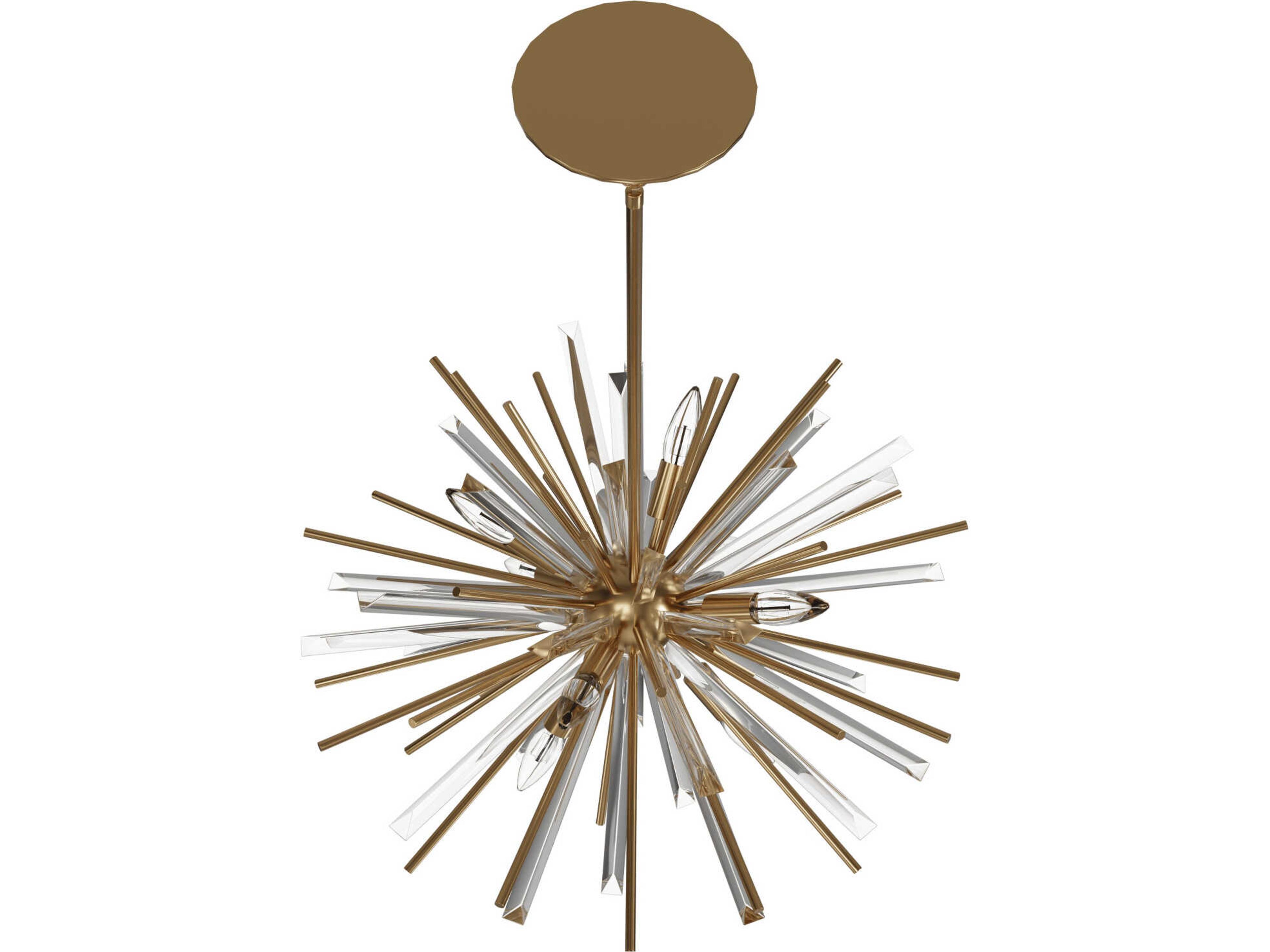 Avenue Lighting Palisades Ave 6-Light Aged Brass Sputnik Pendant