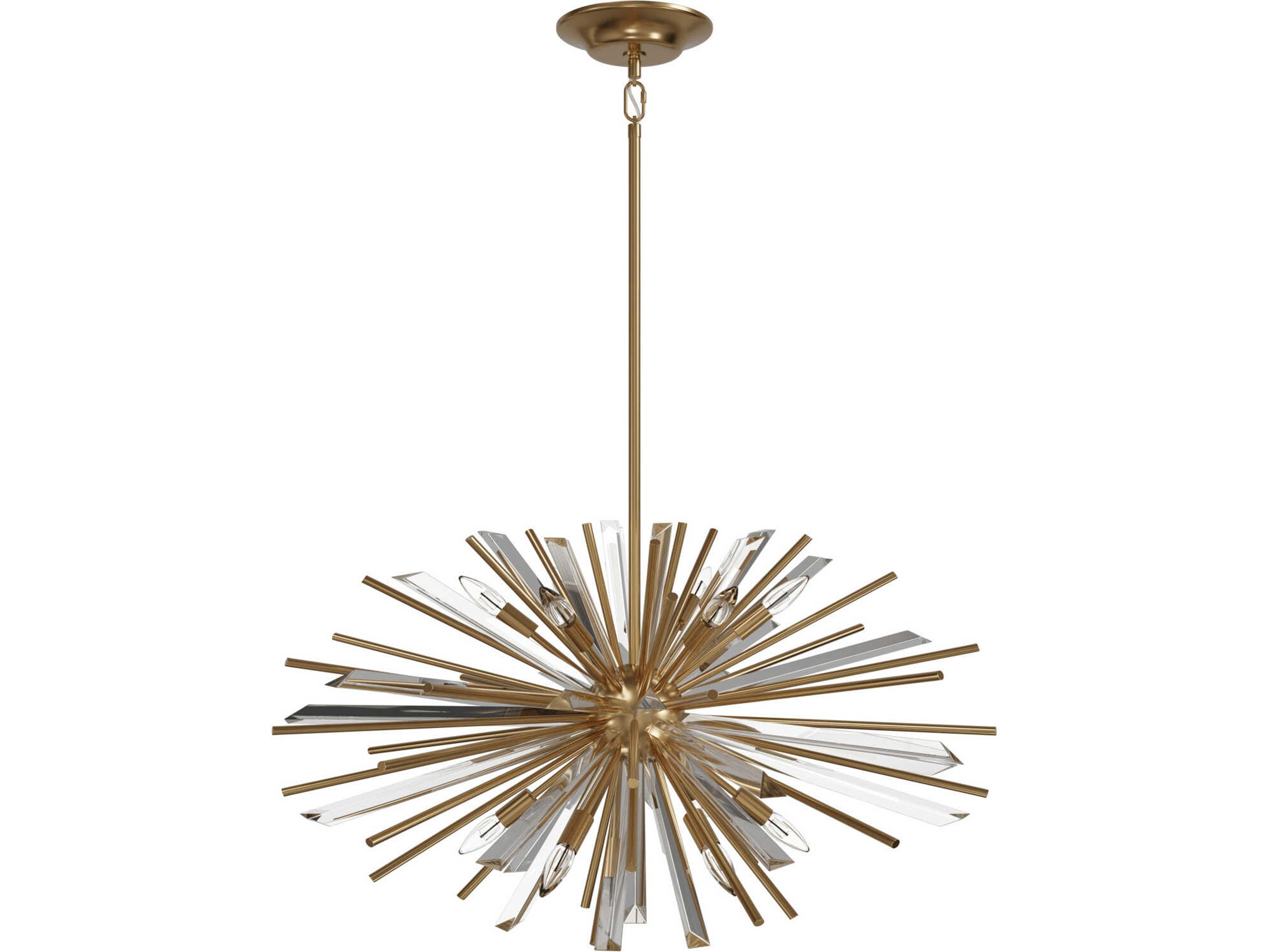 Chandelier Palisades Avenue Aged Brass Sputnik