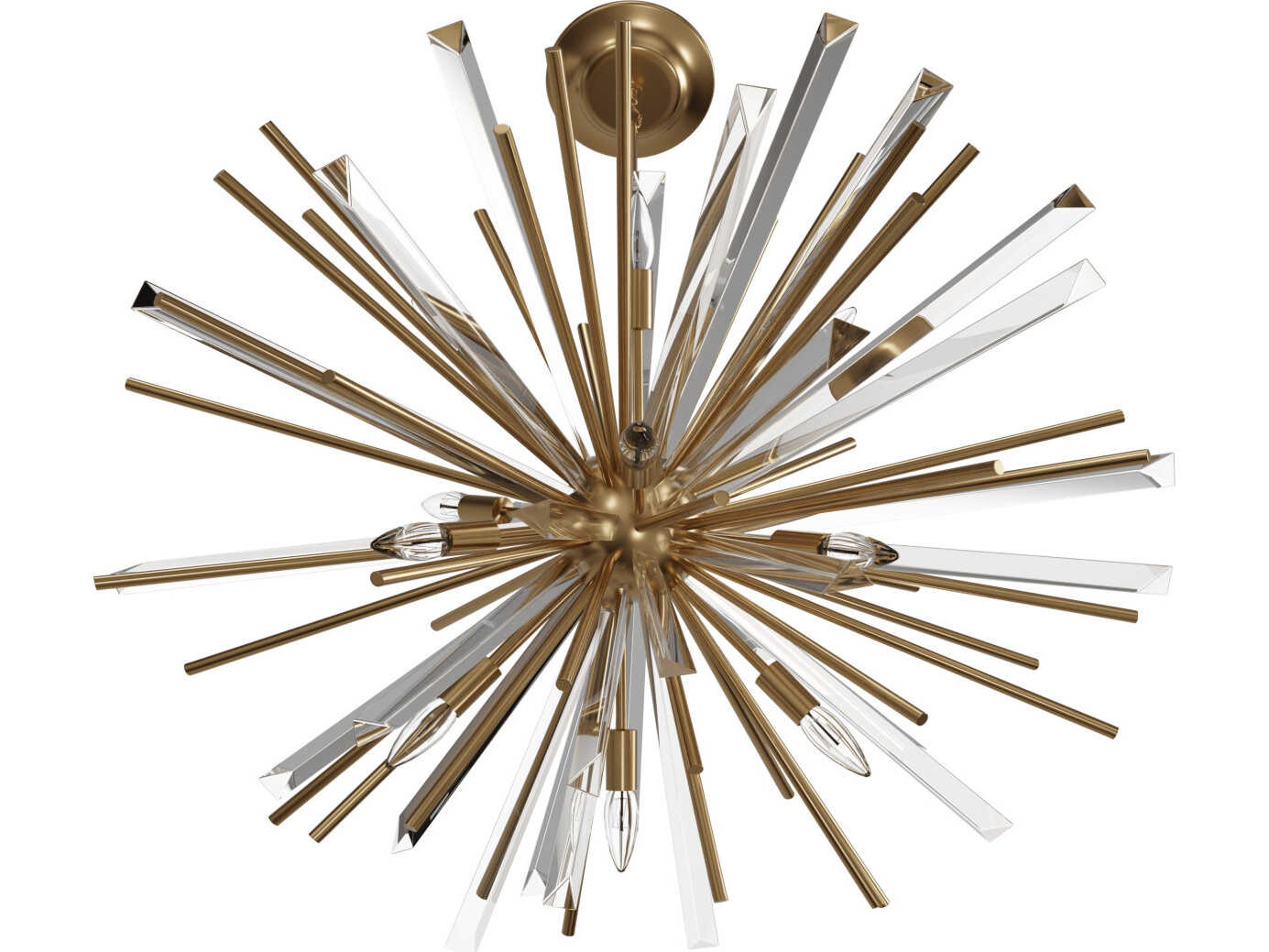 Avenue Lighting Palisades Ave 8-Light Aged Brass Sputnik Pendant