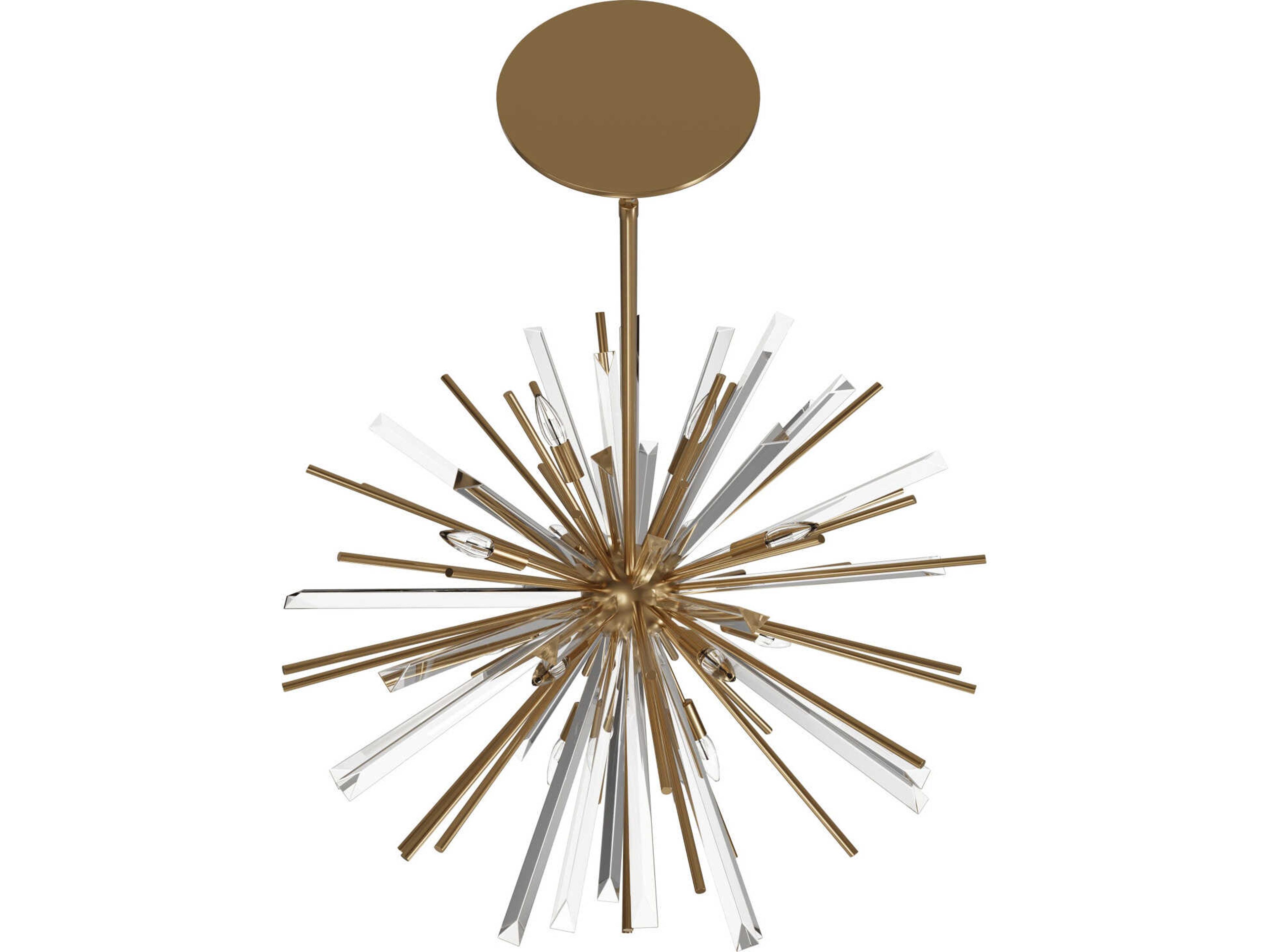 Avenue Lighting Palisades Ave 8-Light Aged Brass Sputnik Pendant