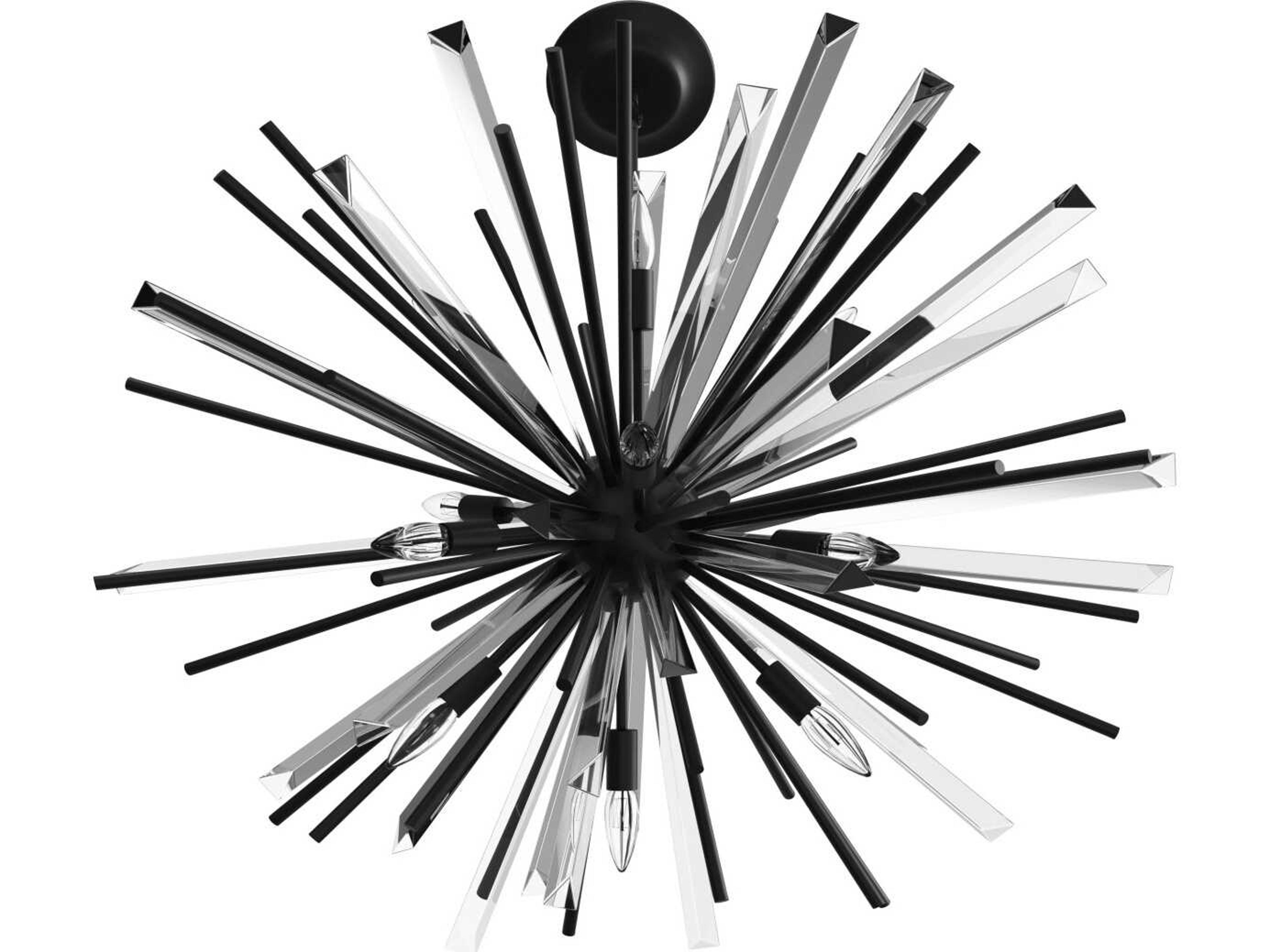 Avenue Lighting Palisades Ave 8-Light Black Sputnik Pendant
