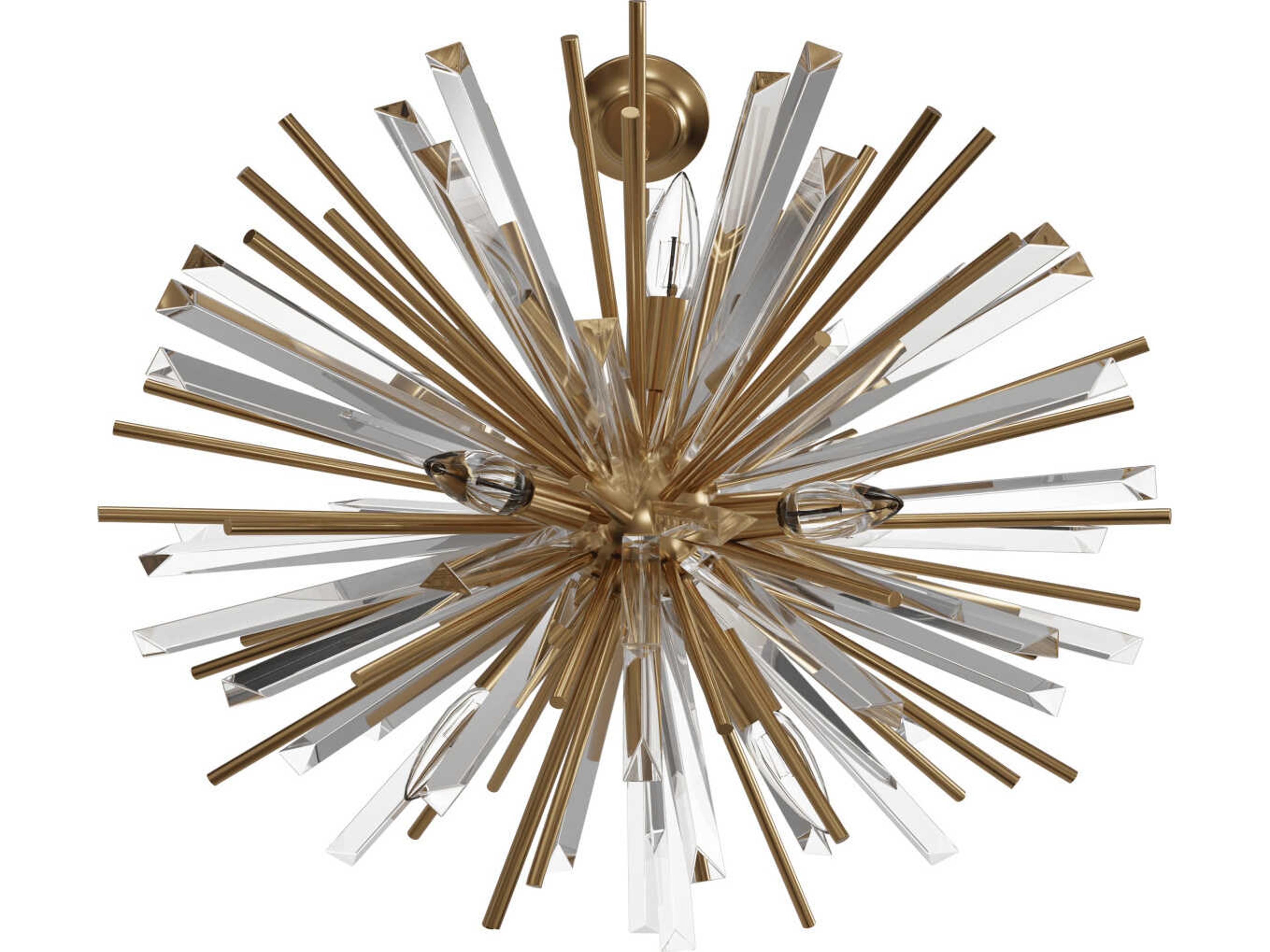 Avenue Lighting Palisades Ave 10-Light Aged Brass Sputnik Pendant