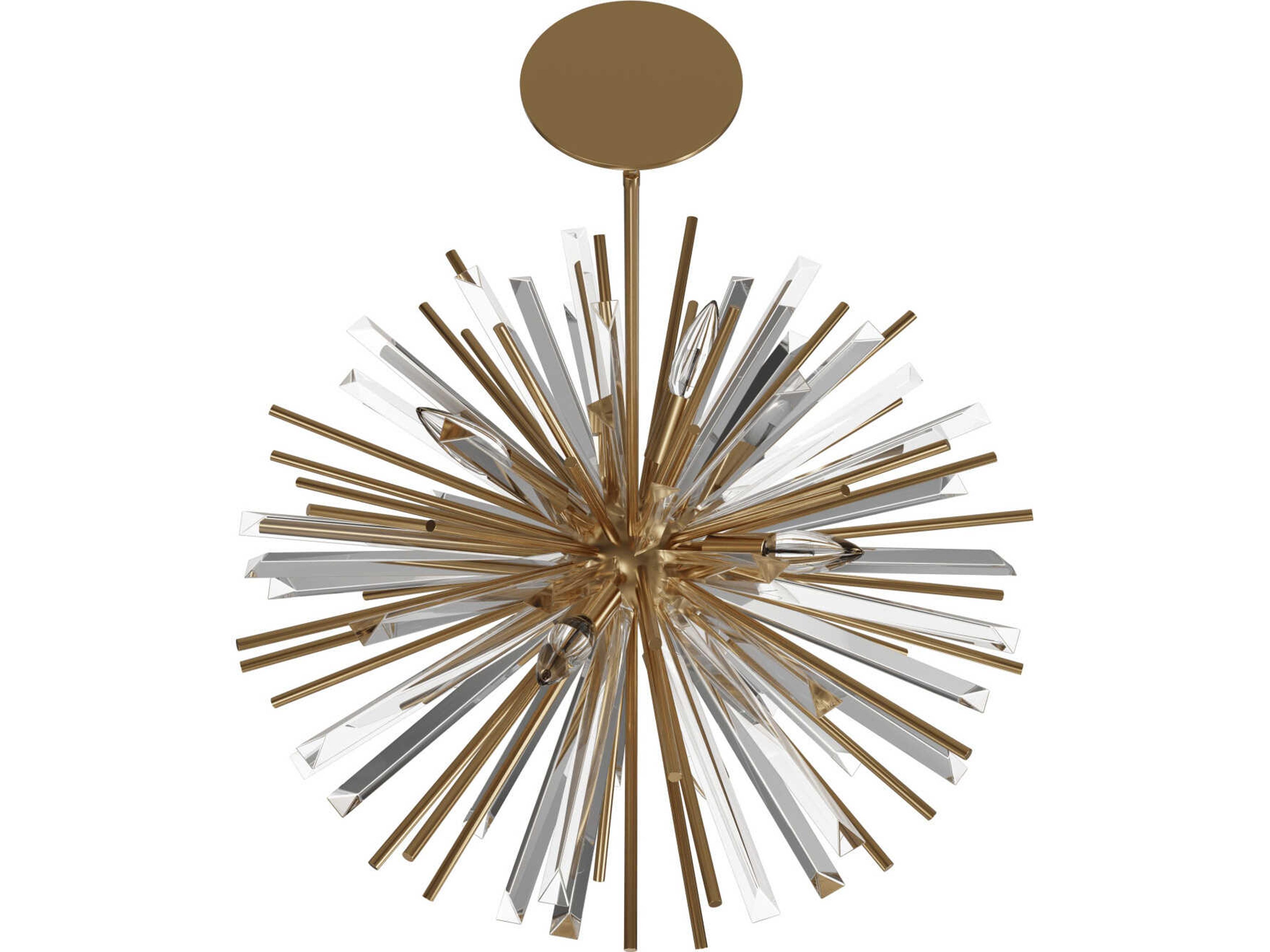 Avenue Lighting Palisades Ave 10-Light Aged Brass Sputnik Pendant
