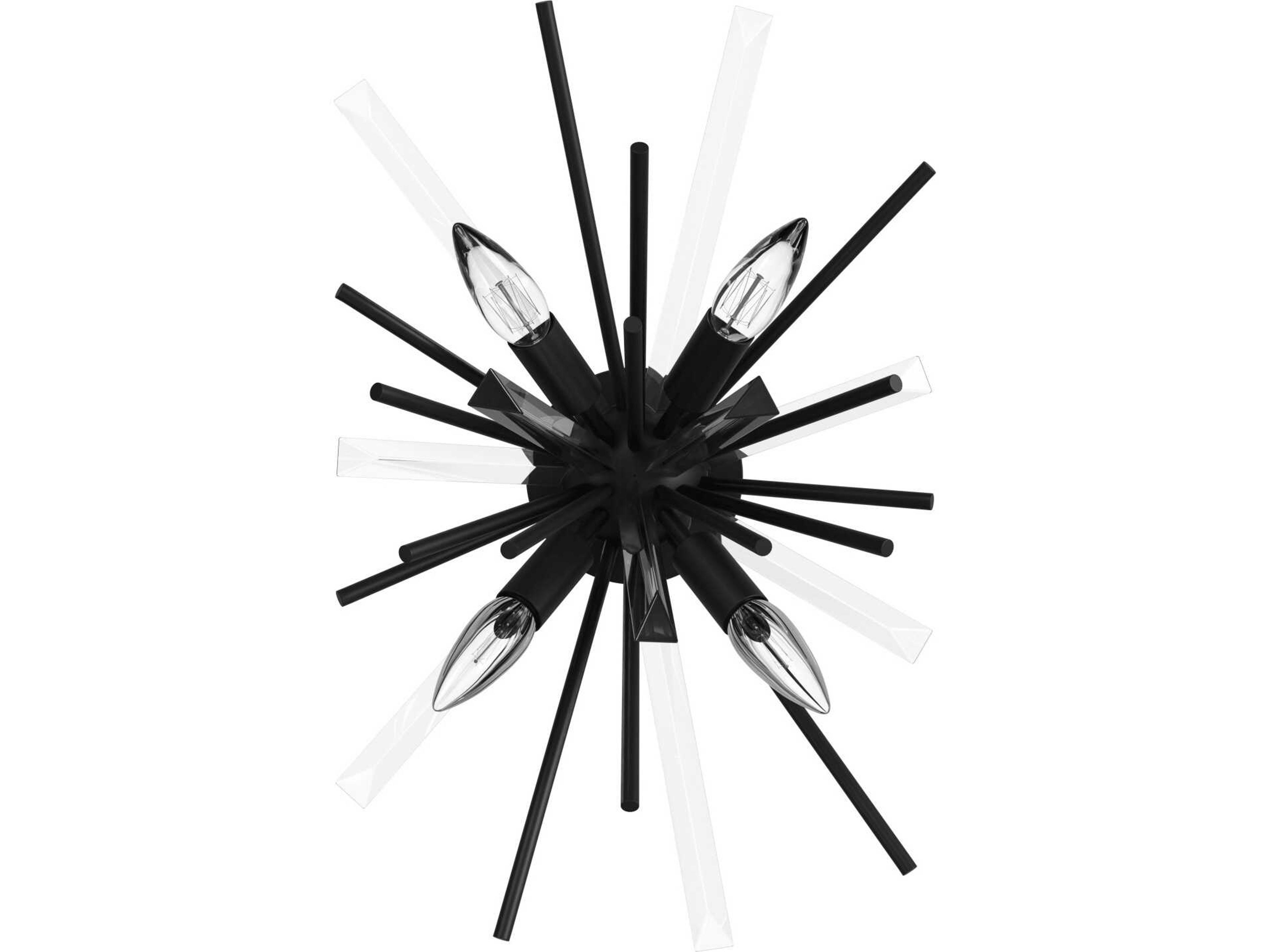 Palisades Ave Wall Sconce in Black Sputnik Inspired