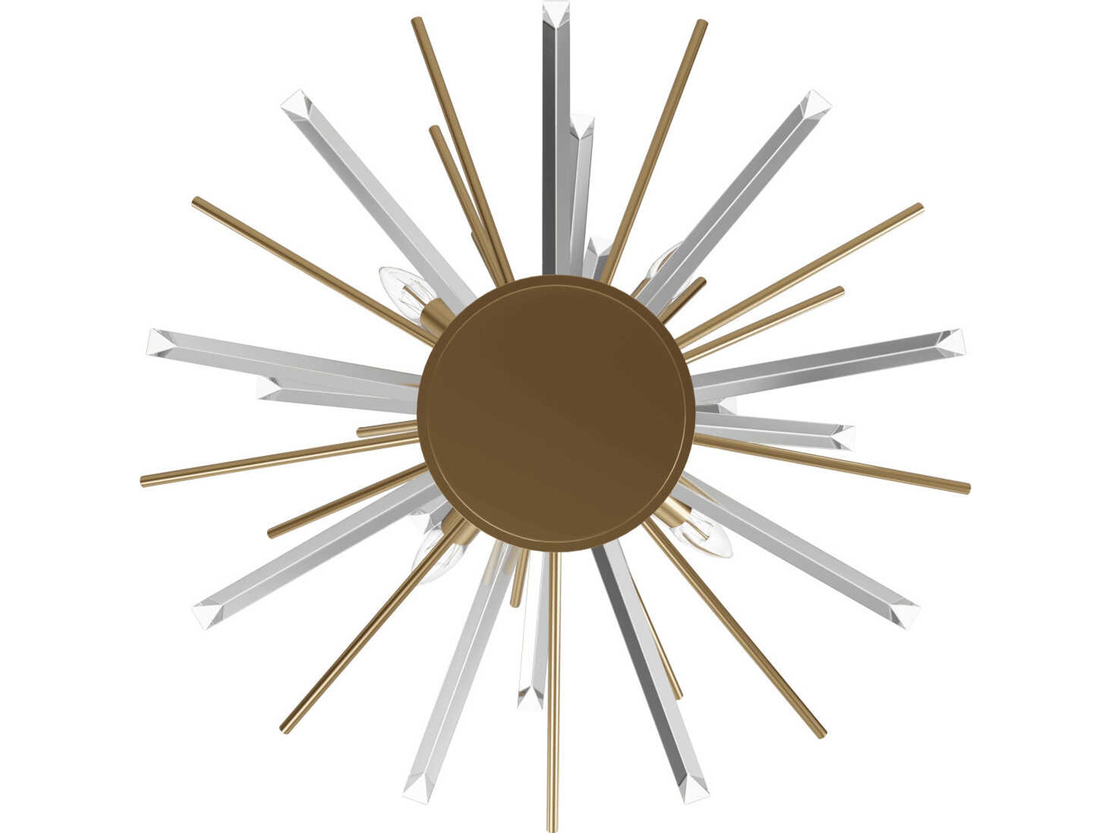 Avenue Lighting Palisades Ave 4-Light Aged Brass Sputnik Flush Mount