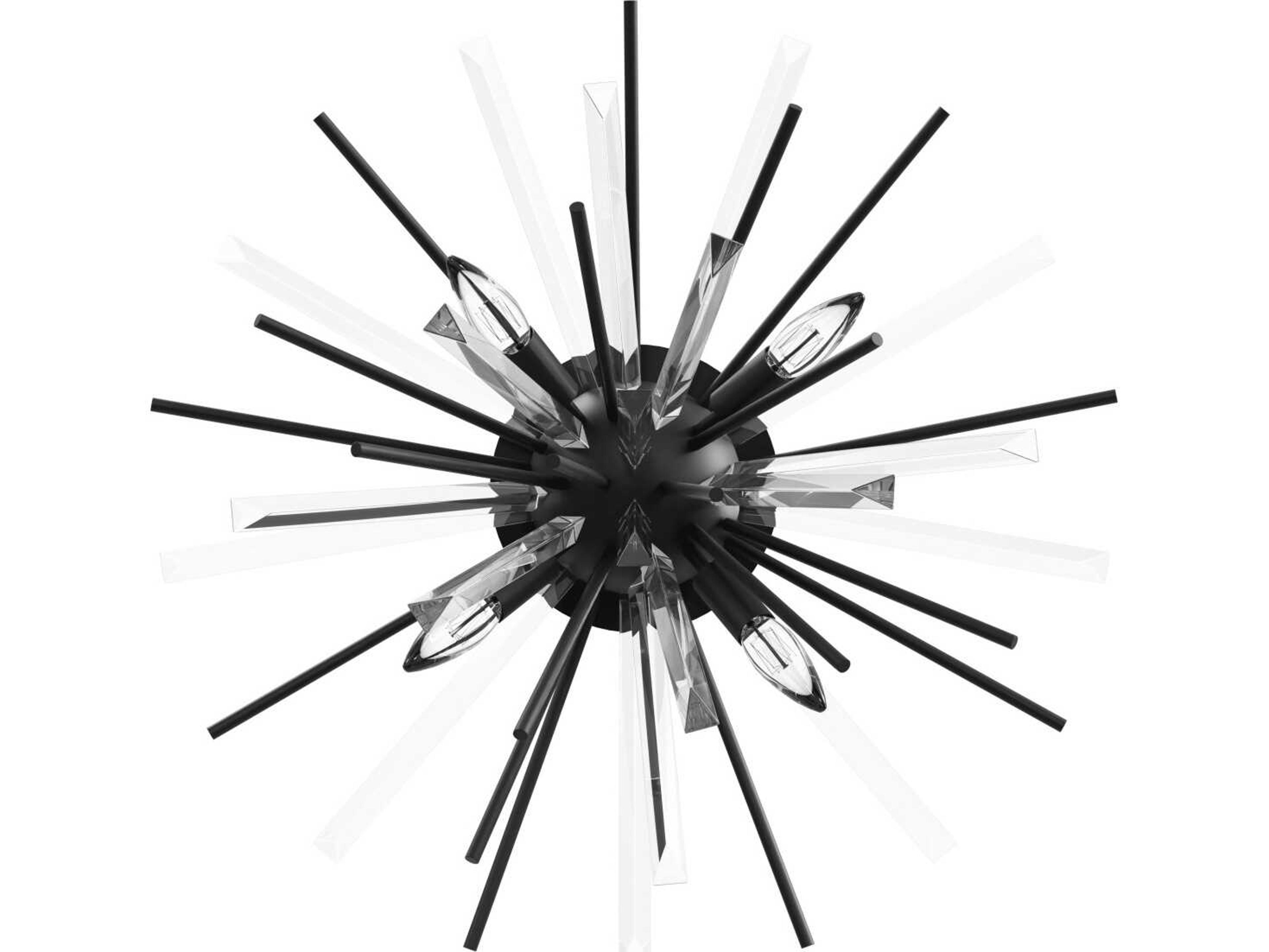 Palisades Ave Flush Mount Sconce in Black