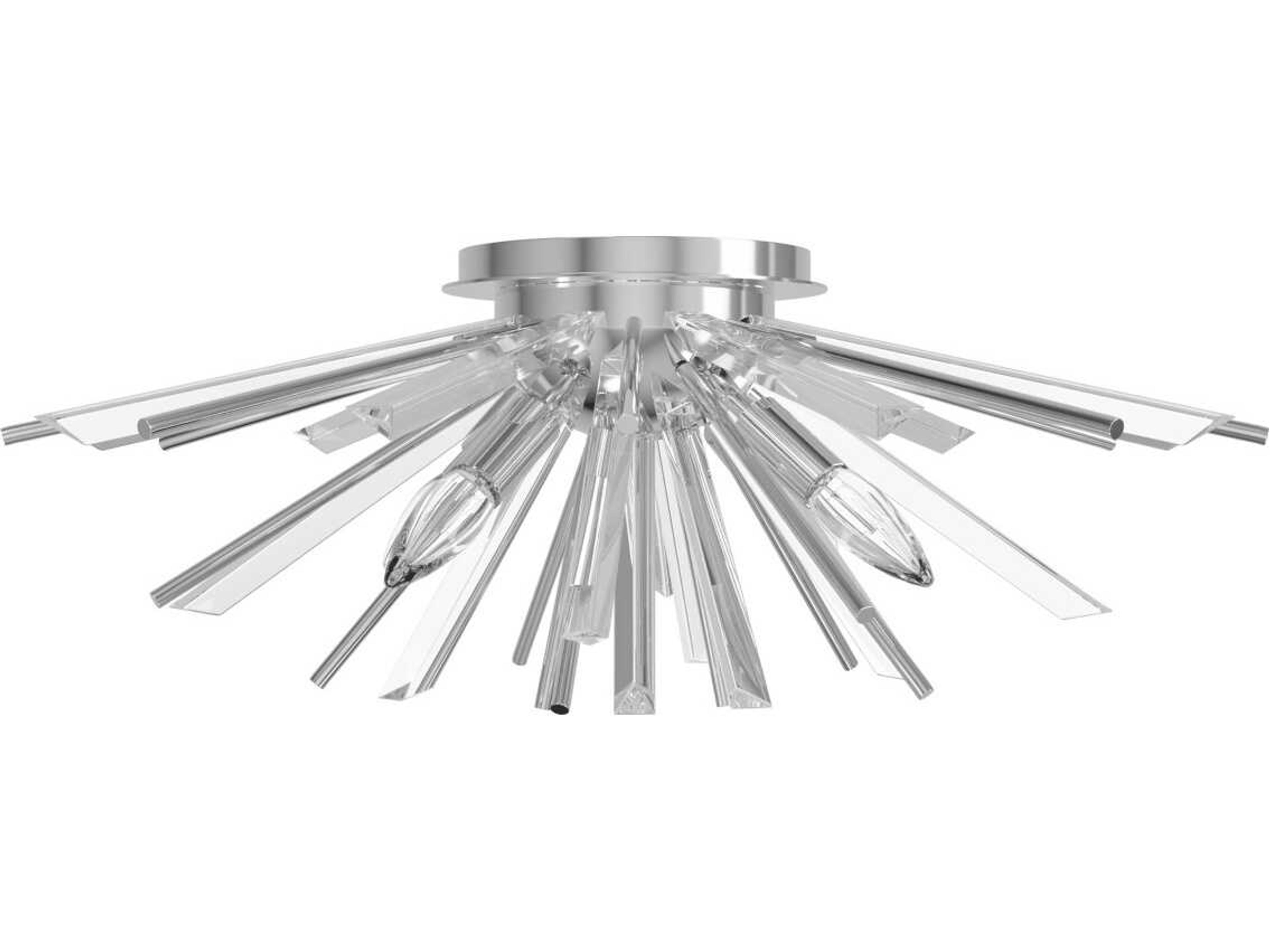 Avenue Lighting Palisades Ave 4-Light Chrome Sputnik Flush Mount