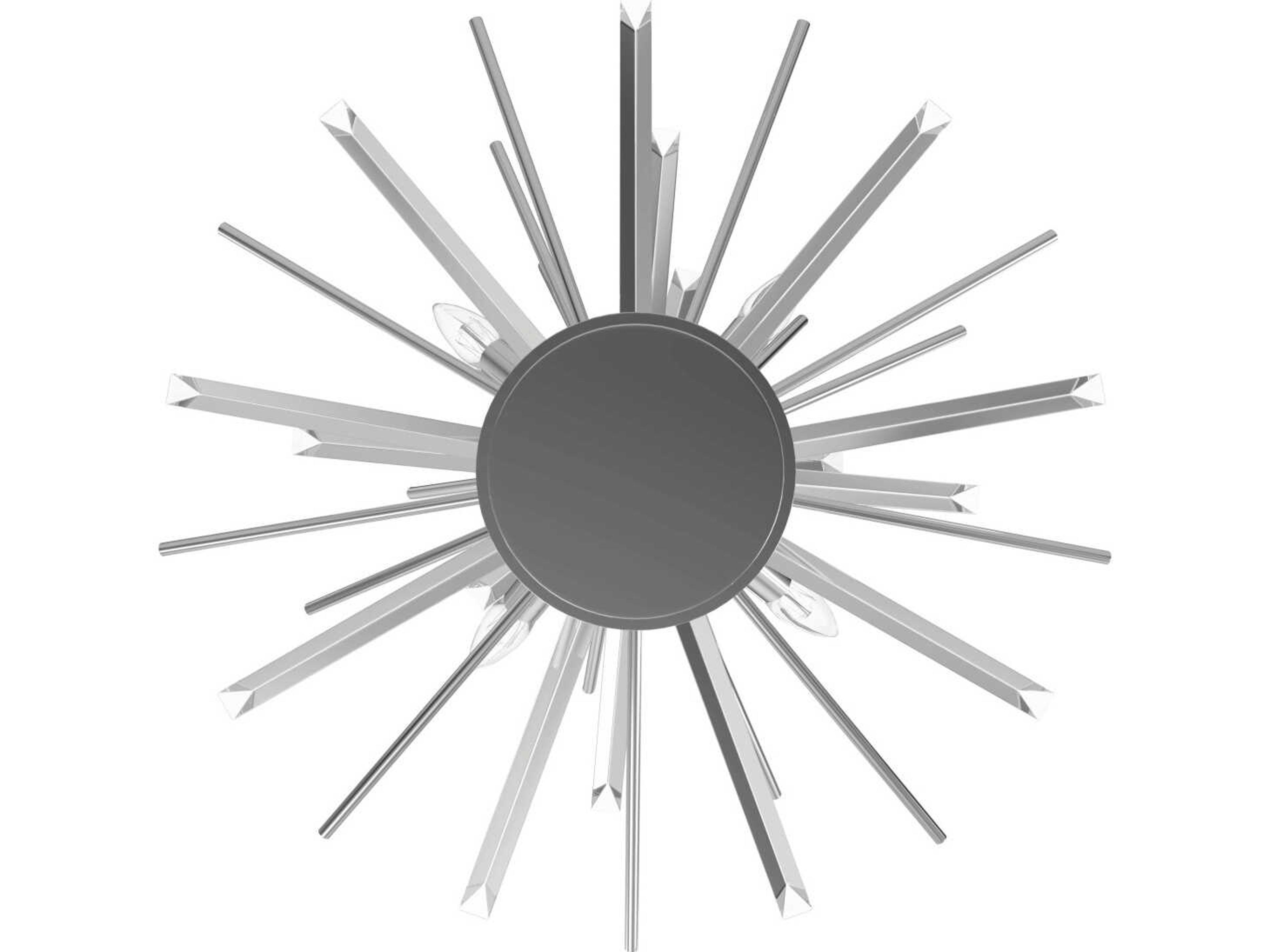 Avenue Lighting Palisades Ave 4-Light Chrome Sputnik Flush Mount