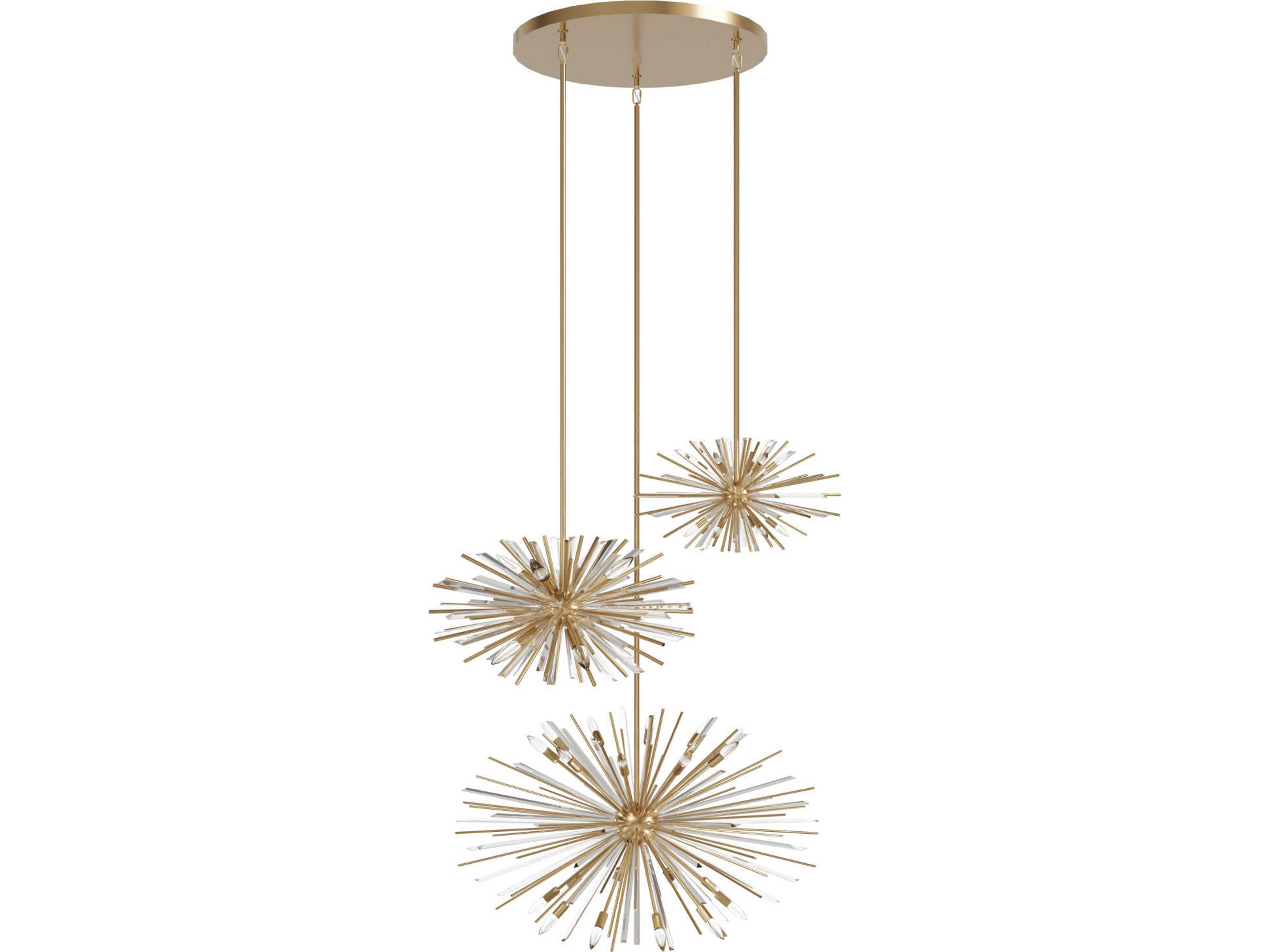 Avenue Lighting Palisades Ave 36-Light Aged Brass Sputnik Pendant