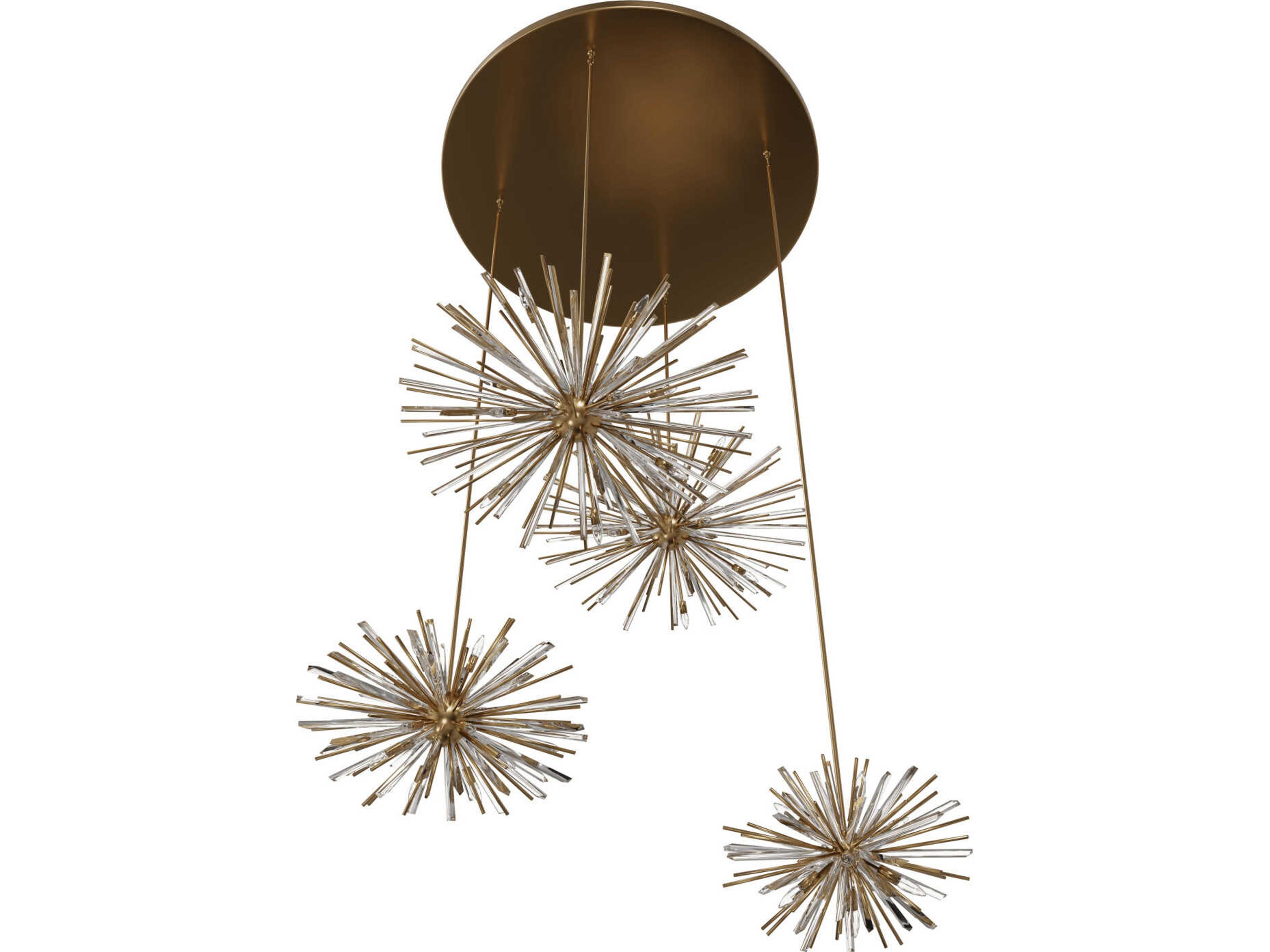 Avenue Lighting Palisades Ave 34-Light Aged Brass Sputnik Pendant