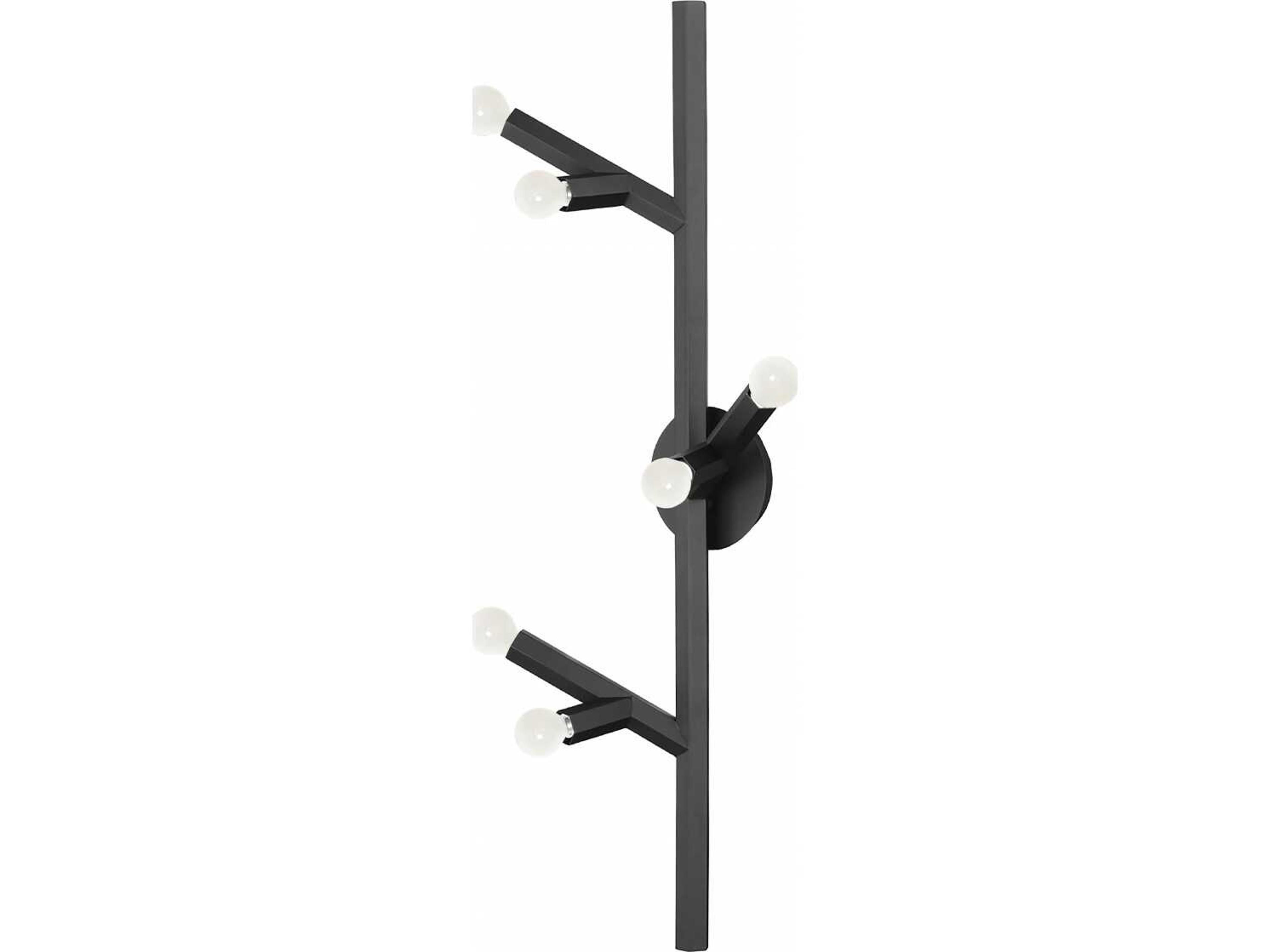 Avenue Lighting The Oaks 6-Light Black Wall Sconce