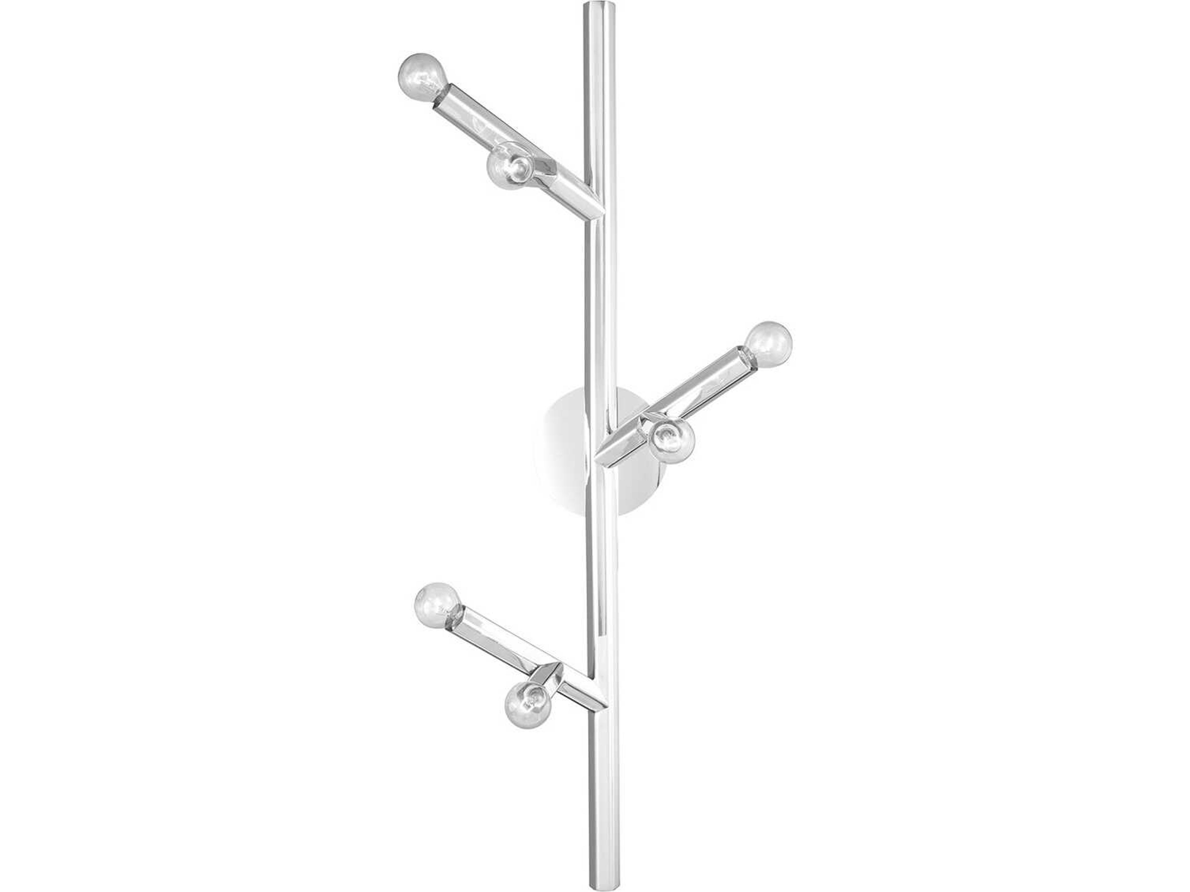 The Oaks Wall Sconce in Polished Nickel Modern Statement Lighting