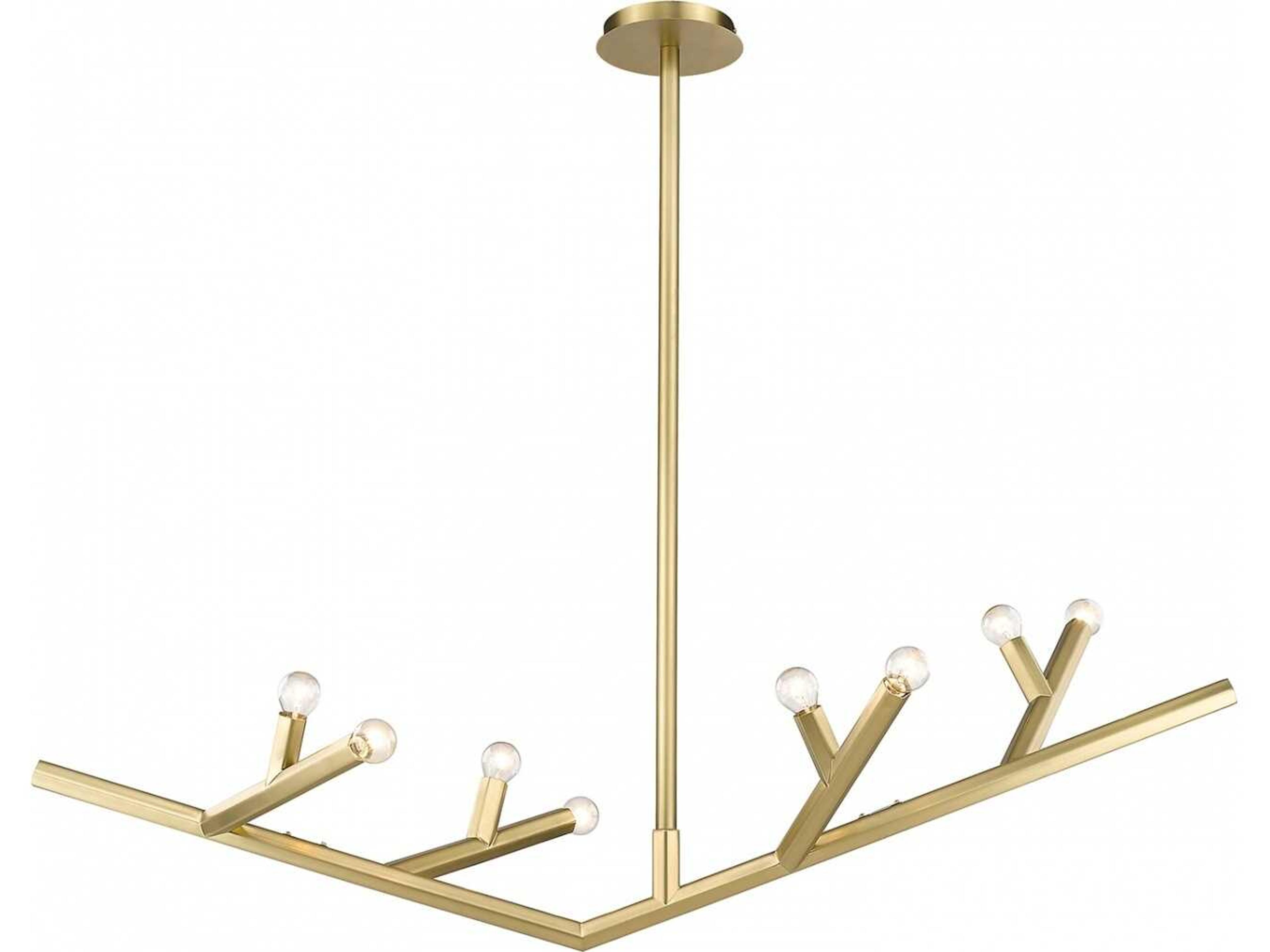 Avenue Lighting The Oaks 8-Light Brushed Brass Island Pendant