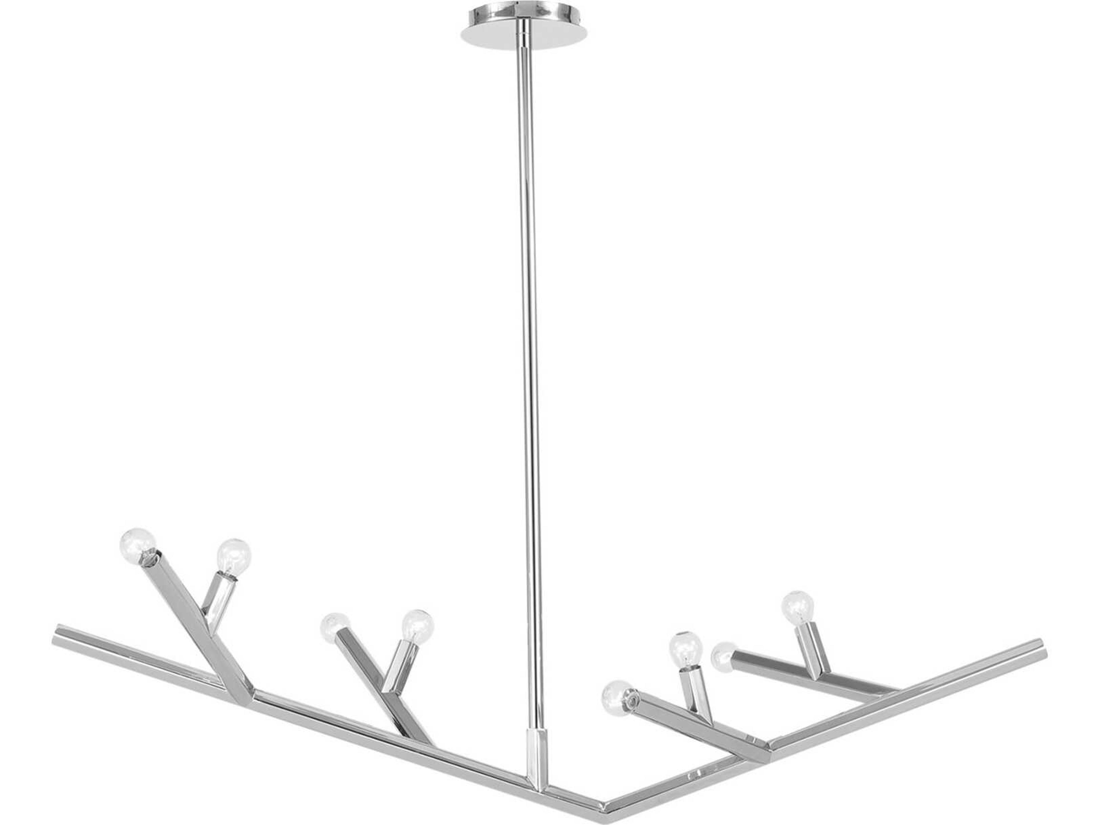 The Oaks Linear Chandelier in Polished Nickel