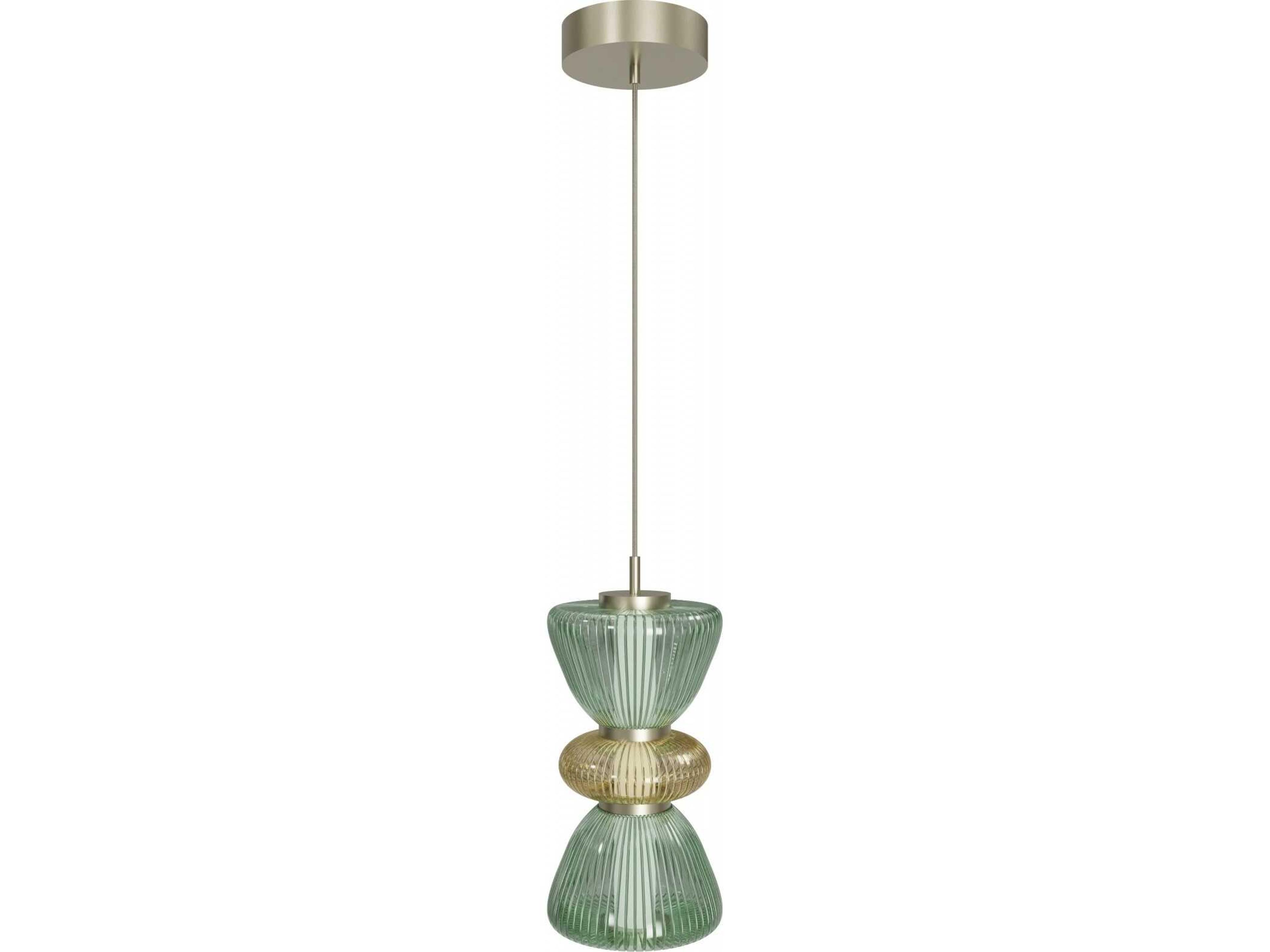 Rosewood Collection LED Pendant Elegant Ribbed Glass