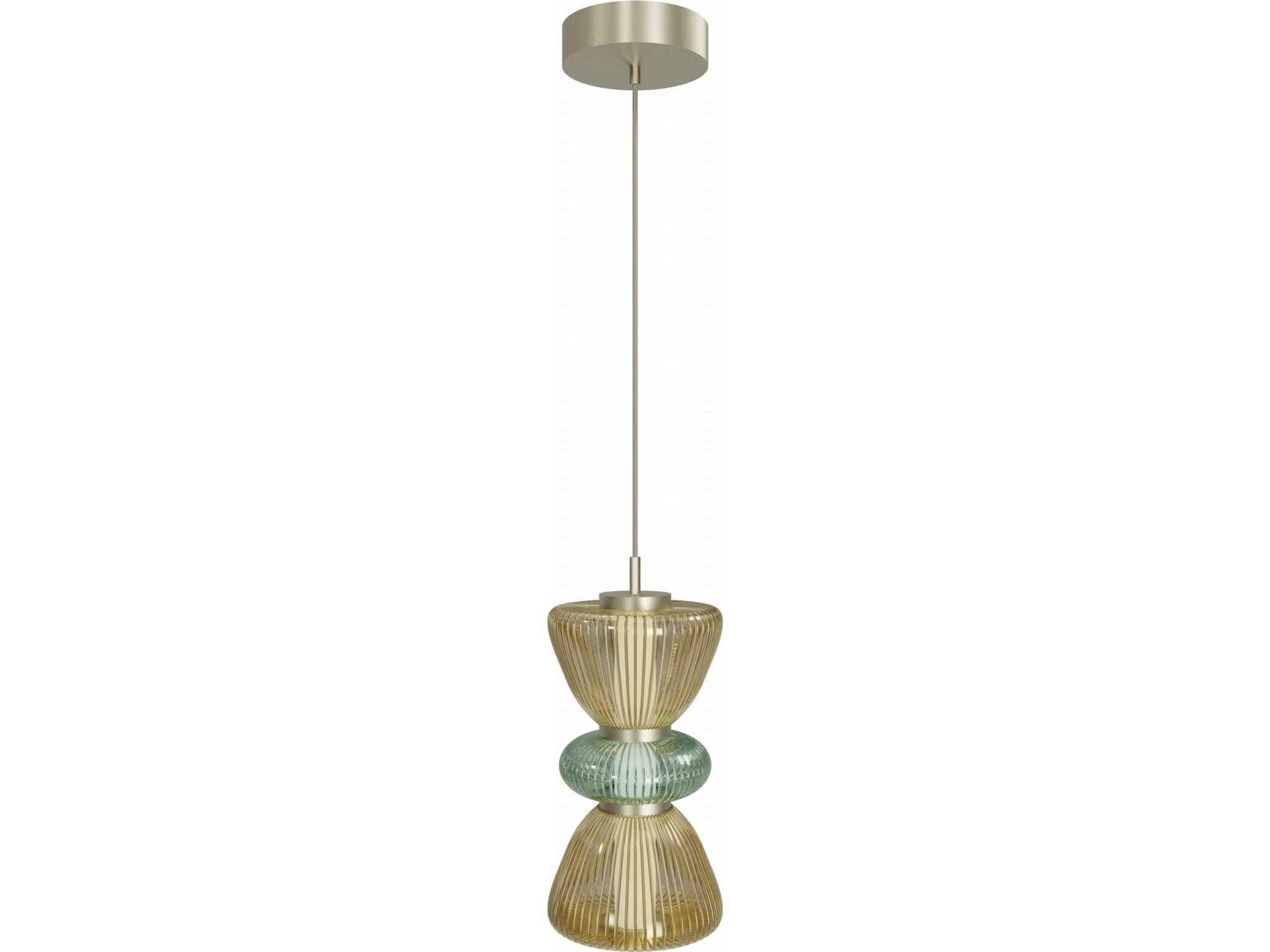 Rosewood Collection Pendant Light in Aged Brass