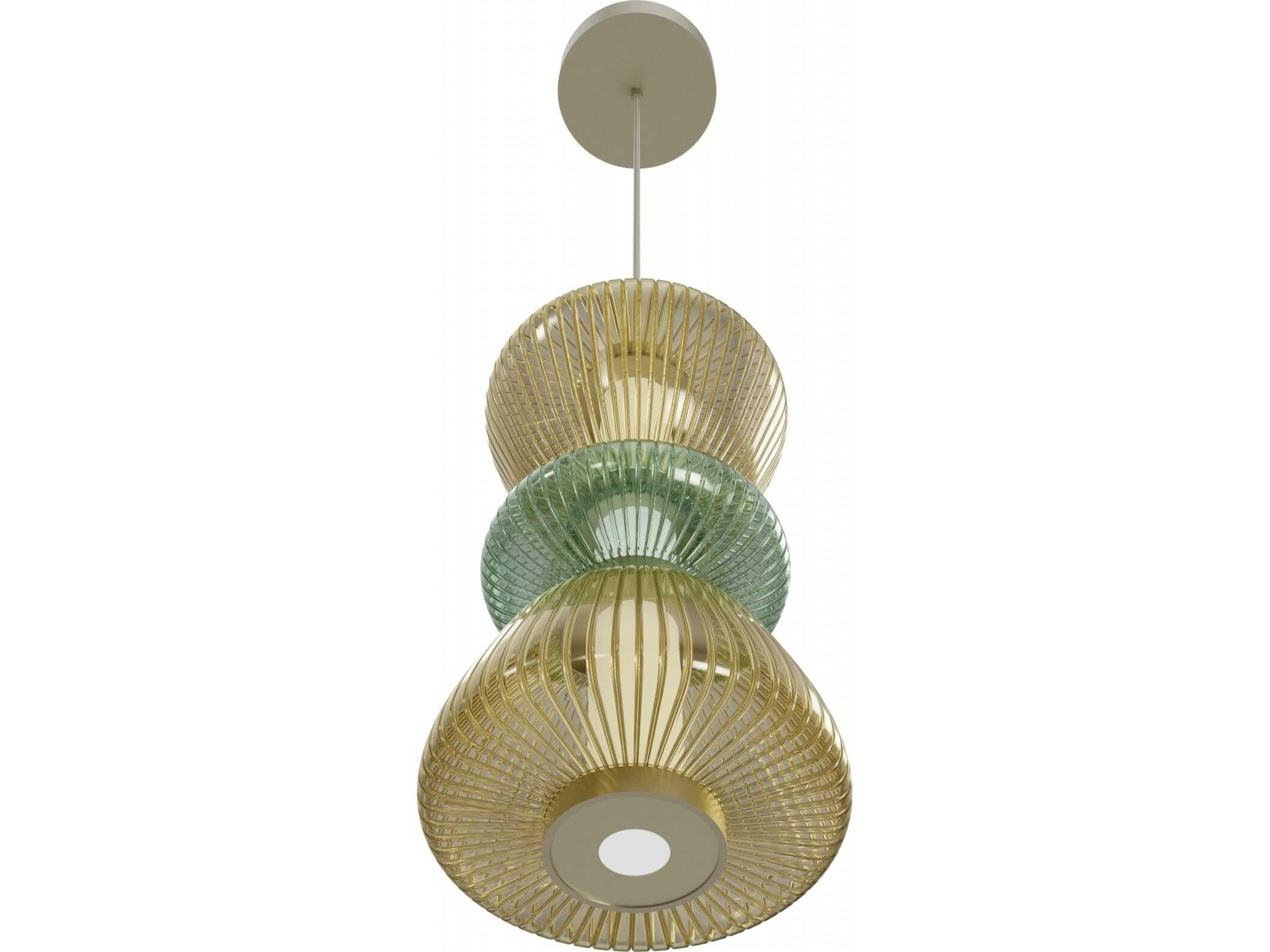 Avenue Lighting Rosewood 2-Light Aged Brass Mini Pendant