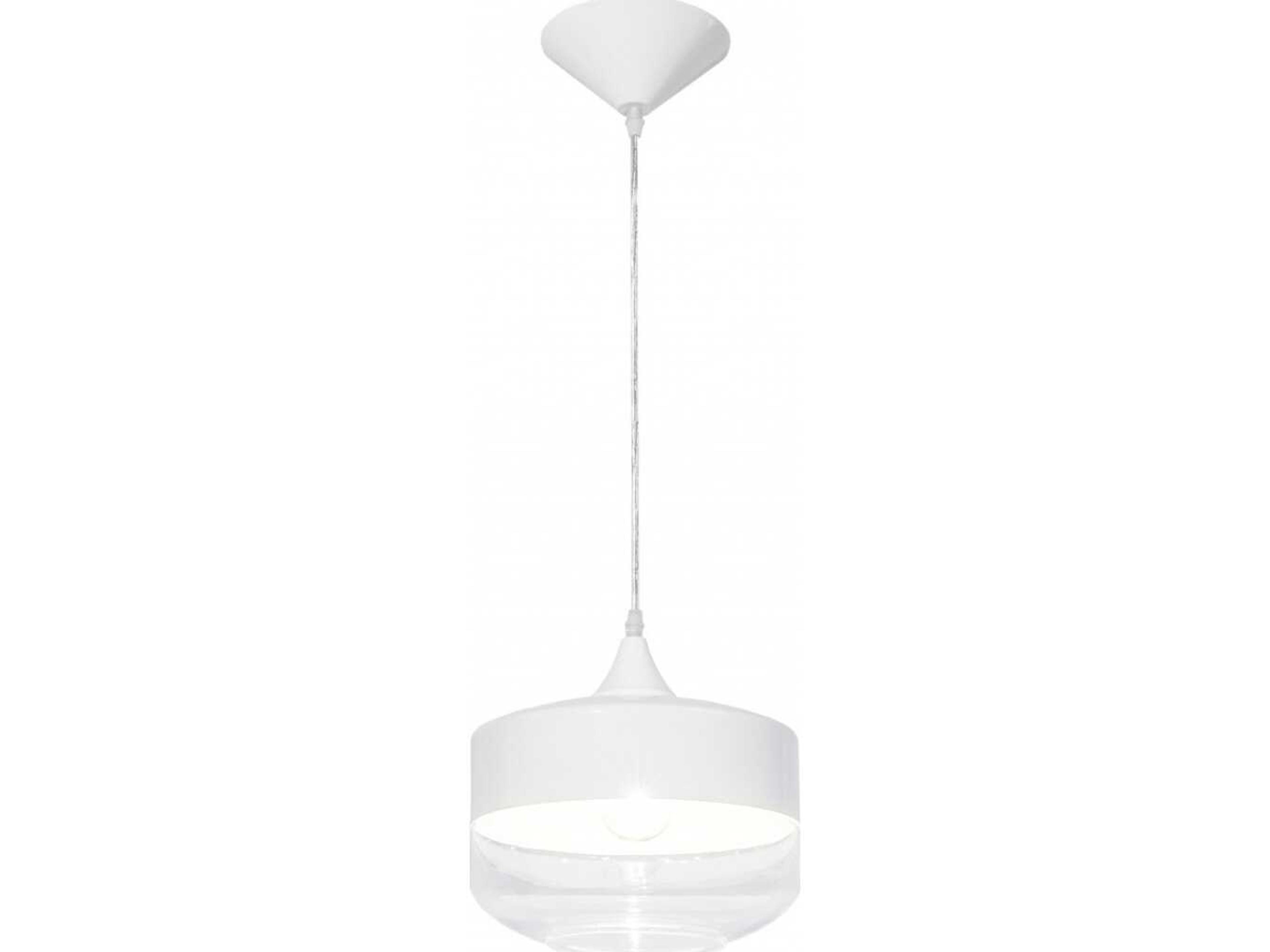Robertson Blvd Short Pendant Light Modern White