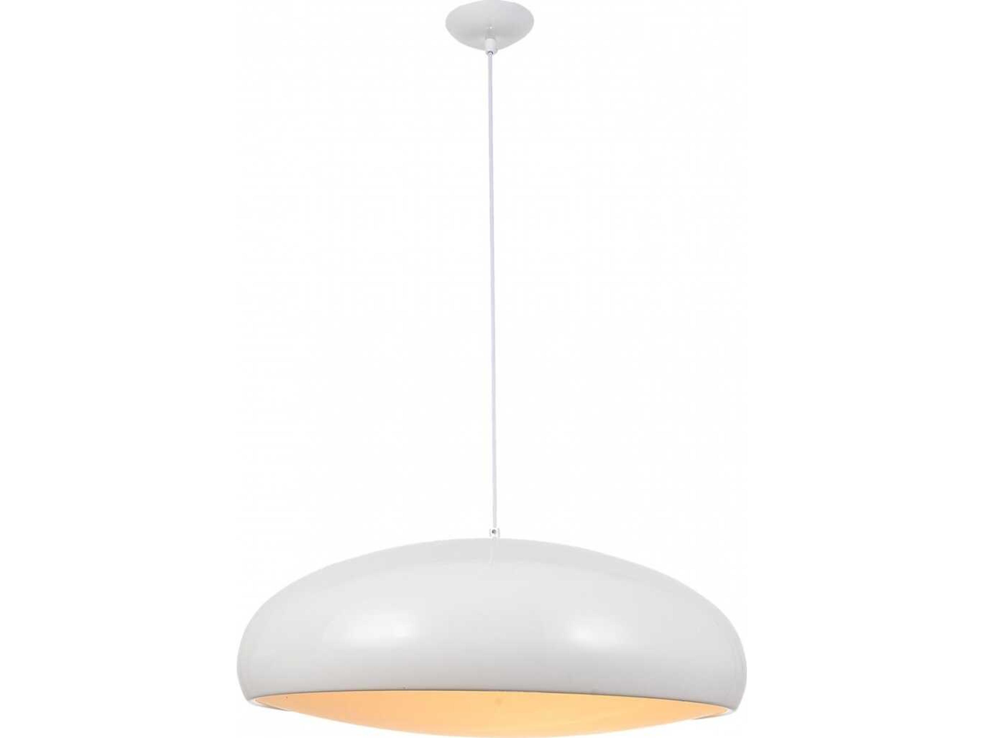 Avenue Lighting Doheny Ave 3-Light White Dome Pendant