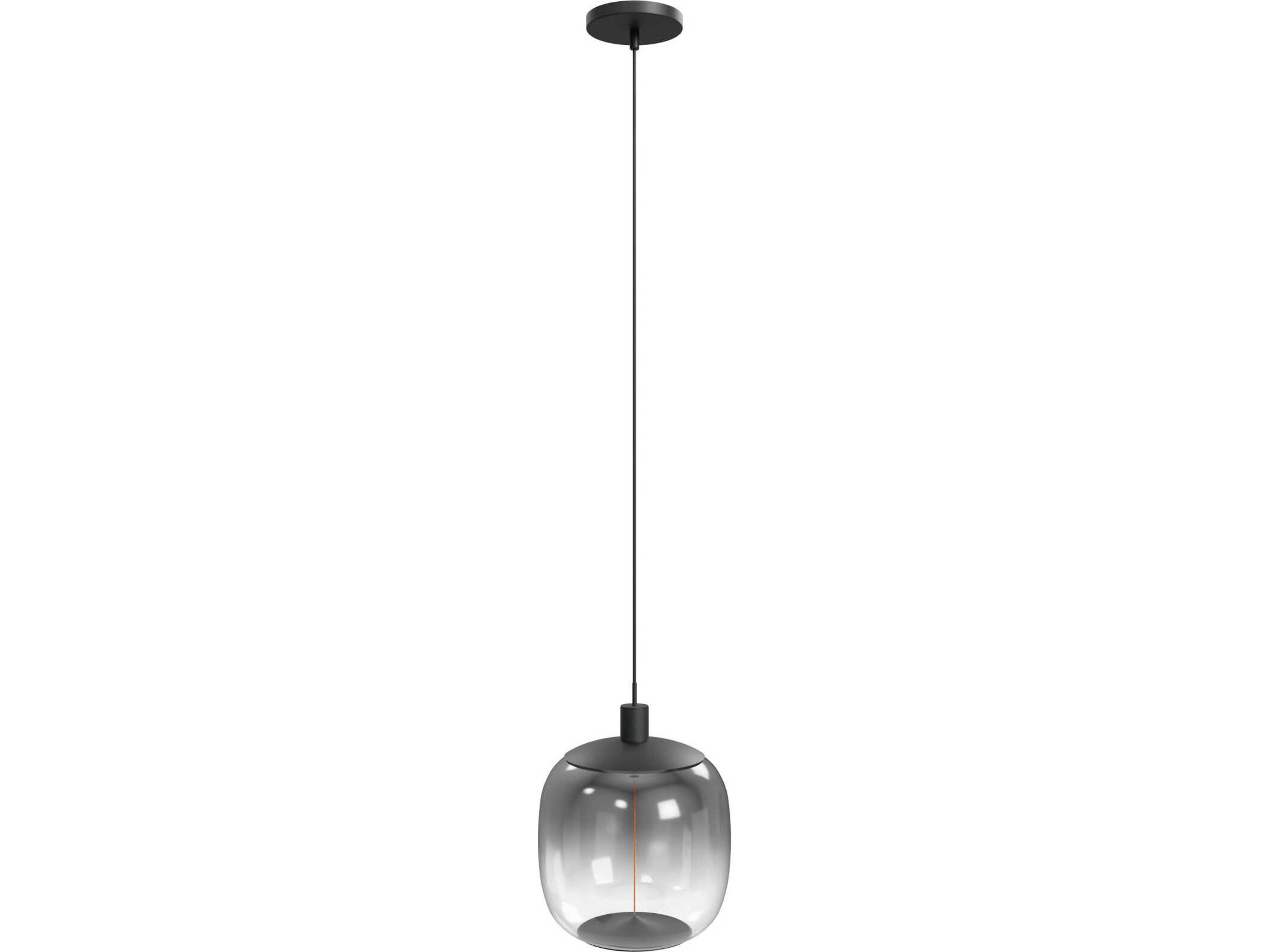 Monaco Pendant Light Black and Smoky Acrylic